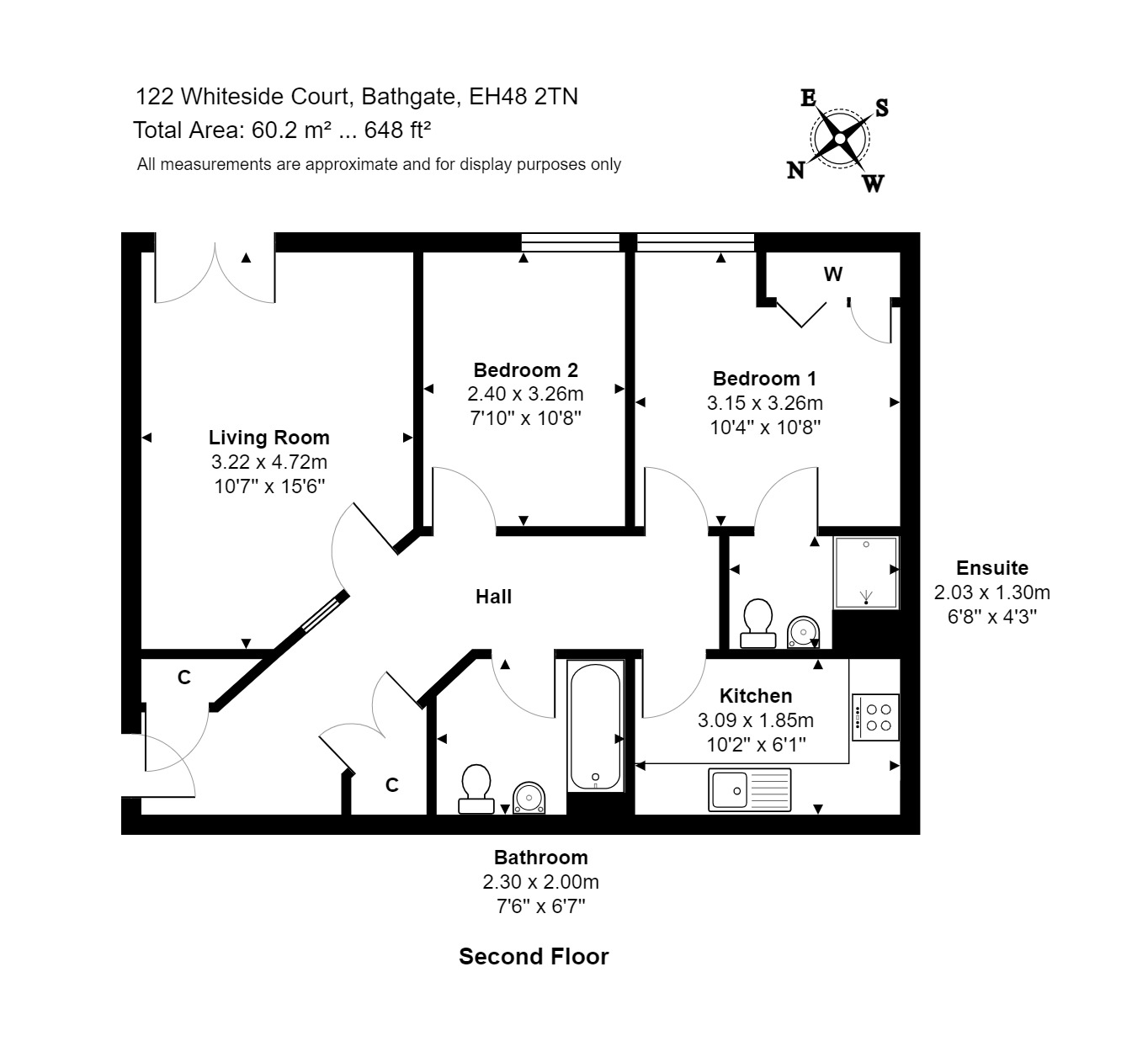 Whiteside Court, Bathgate EH48, 2 bedroom flat for sale 62757514