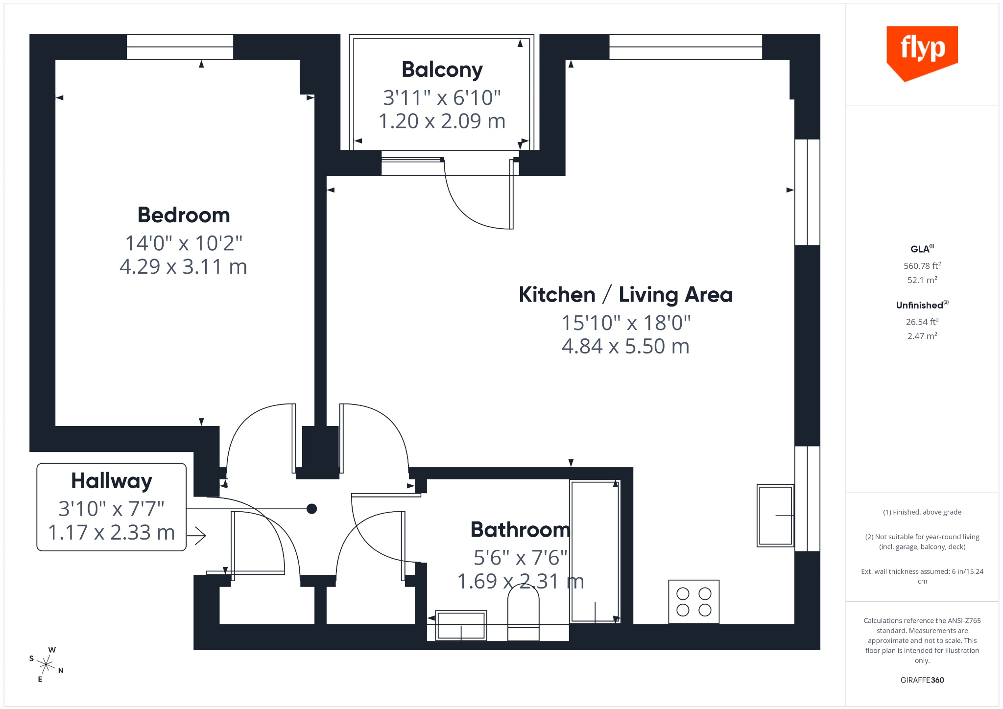 Apartment 5, Blue Building, London floorplan