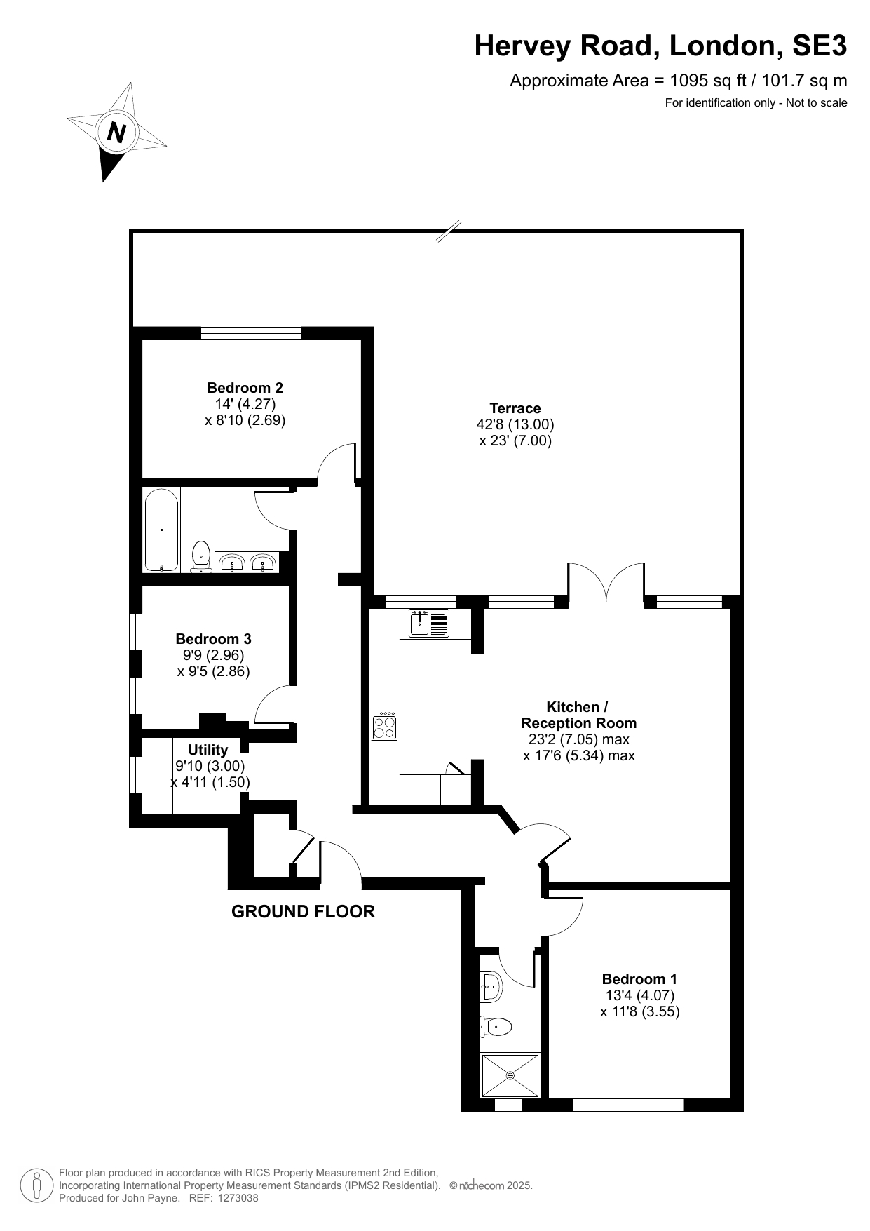 Flat 1, 24, Hervey Road, Blackheath floorplan