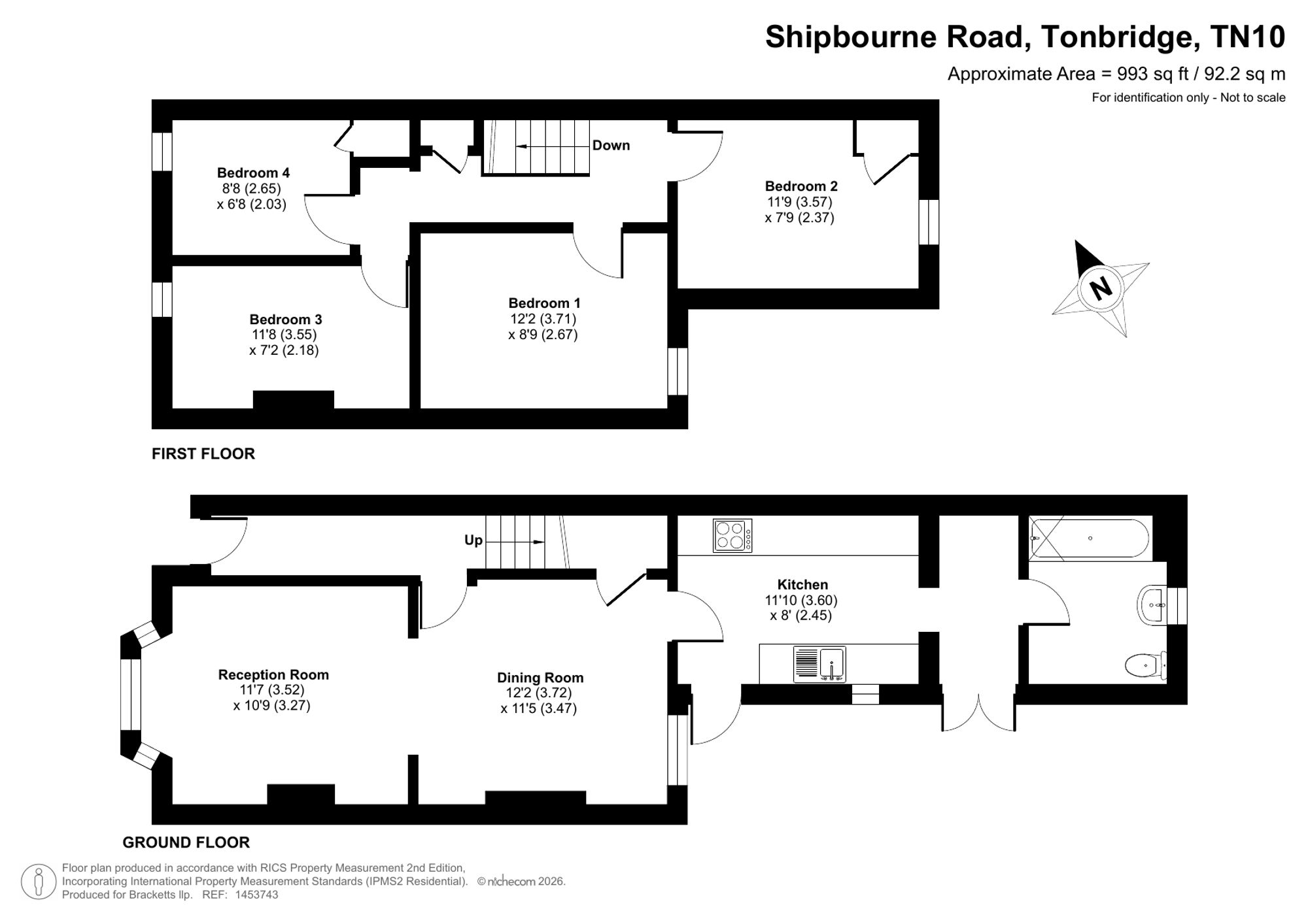 87 Shipbourne Road, Tonbridge floorplan