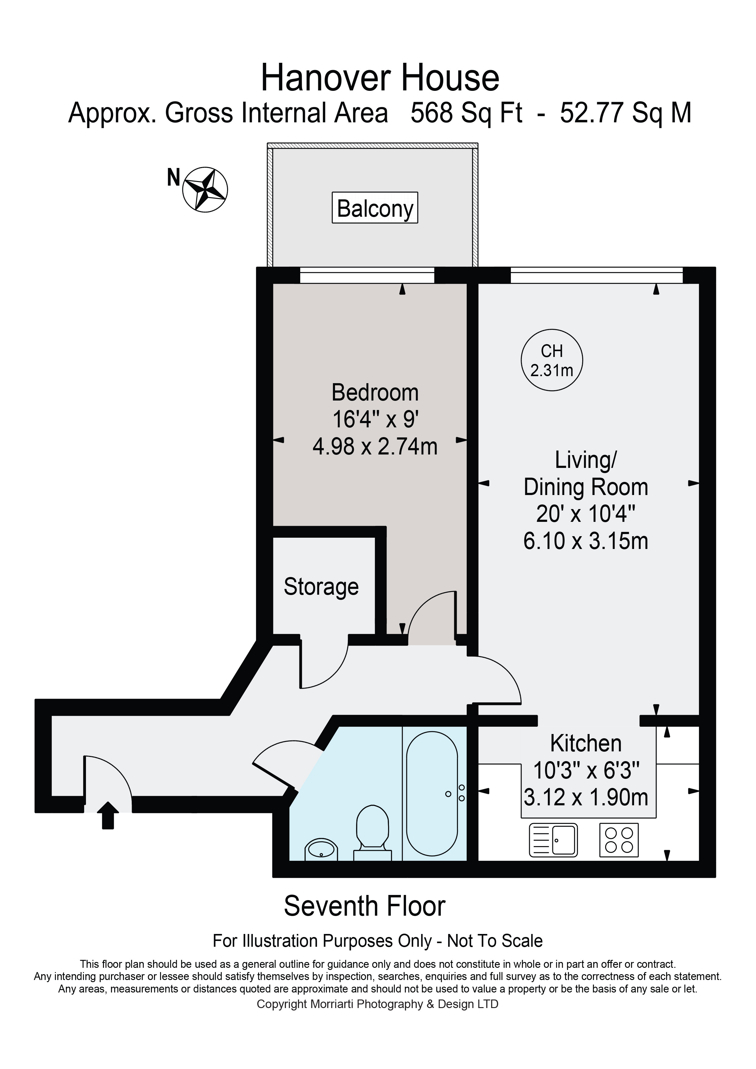 Flat 614 Hanover House, 7, St. George Wharf, London floorplan