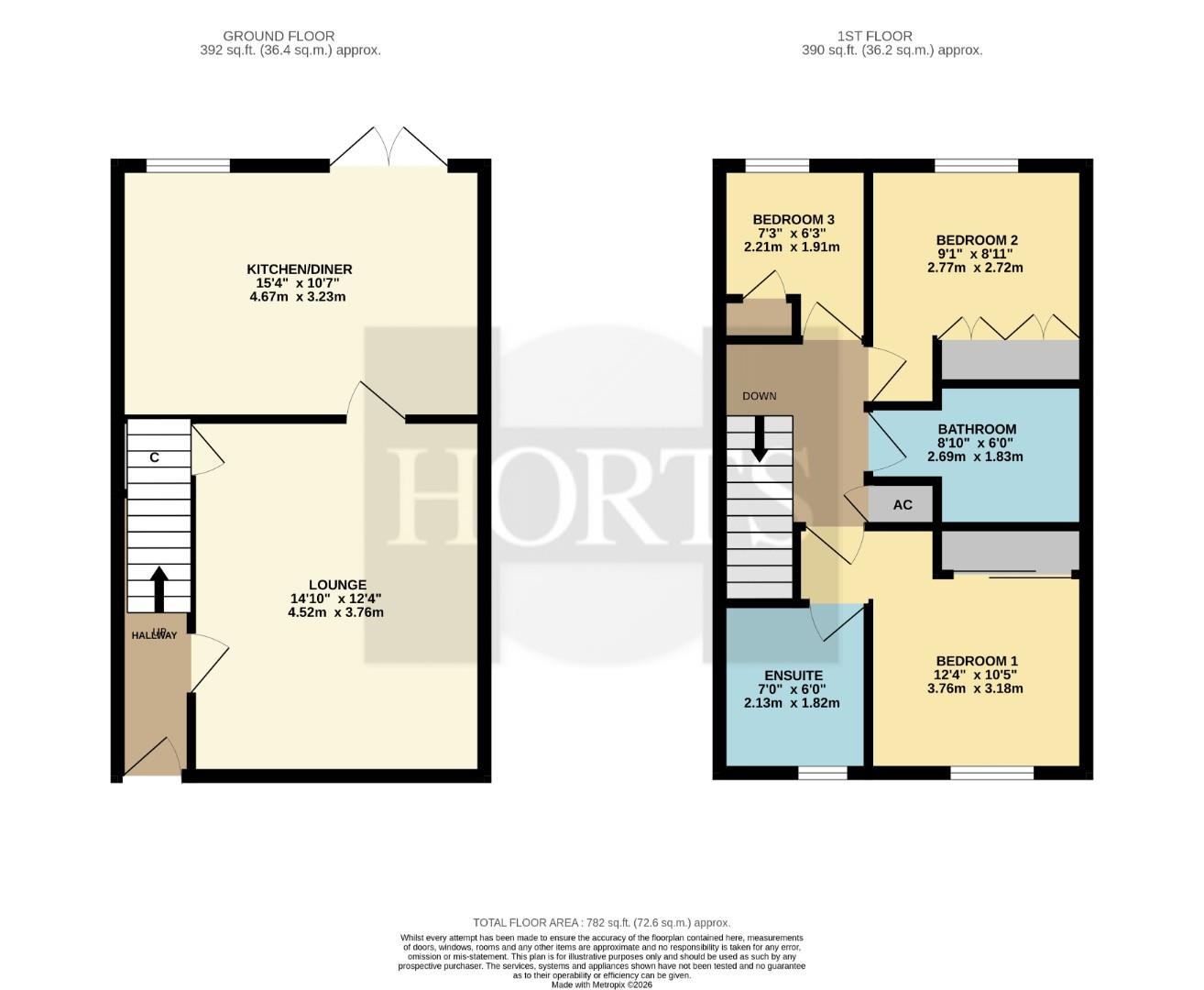 26, Harcourt Way, Northampton floorplan