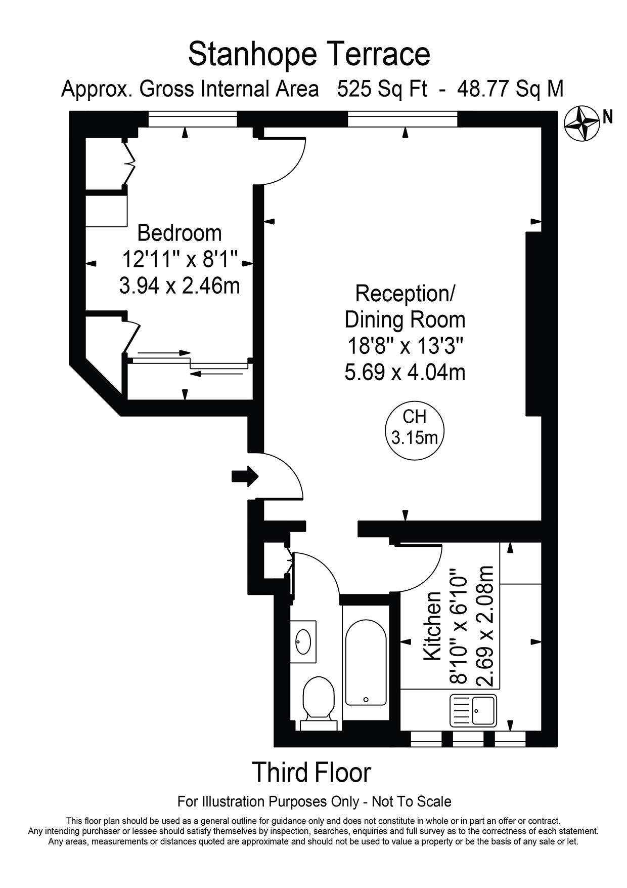 Flat 6, 18, Stanhope Terrace, London floorplan