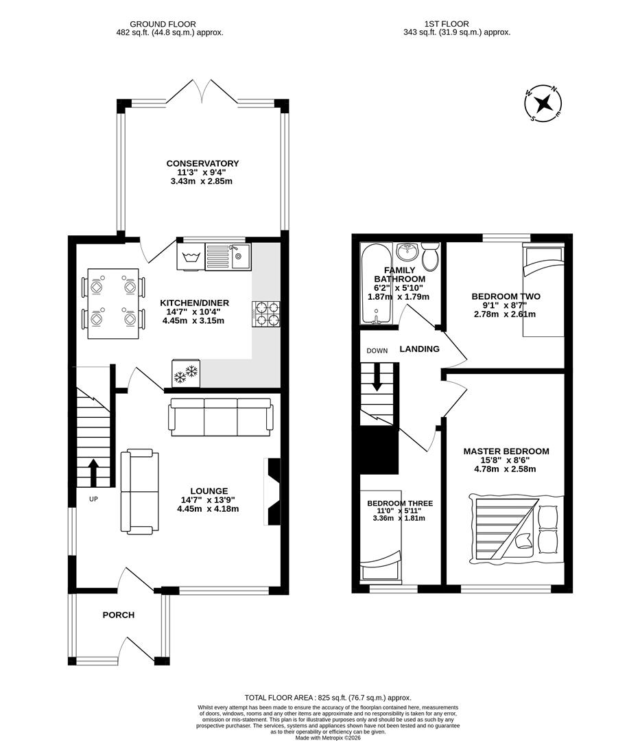 110, Claughton Avenue, Leyland floorplan