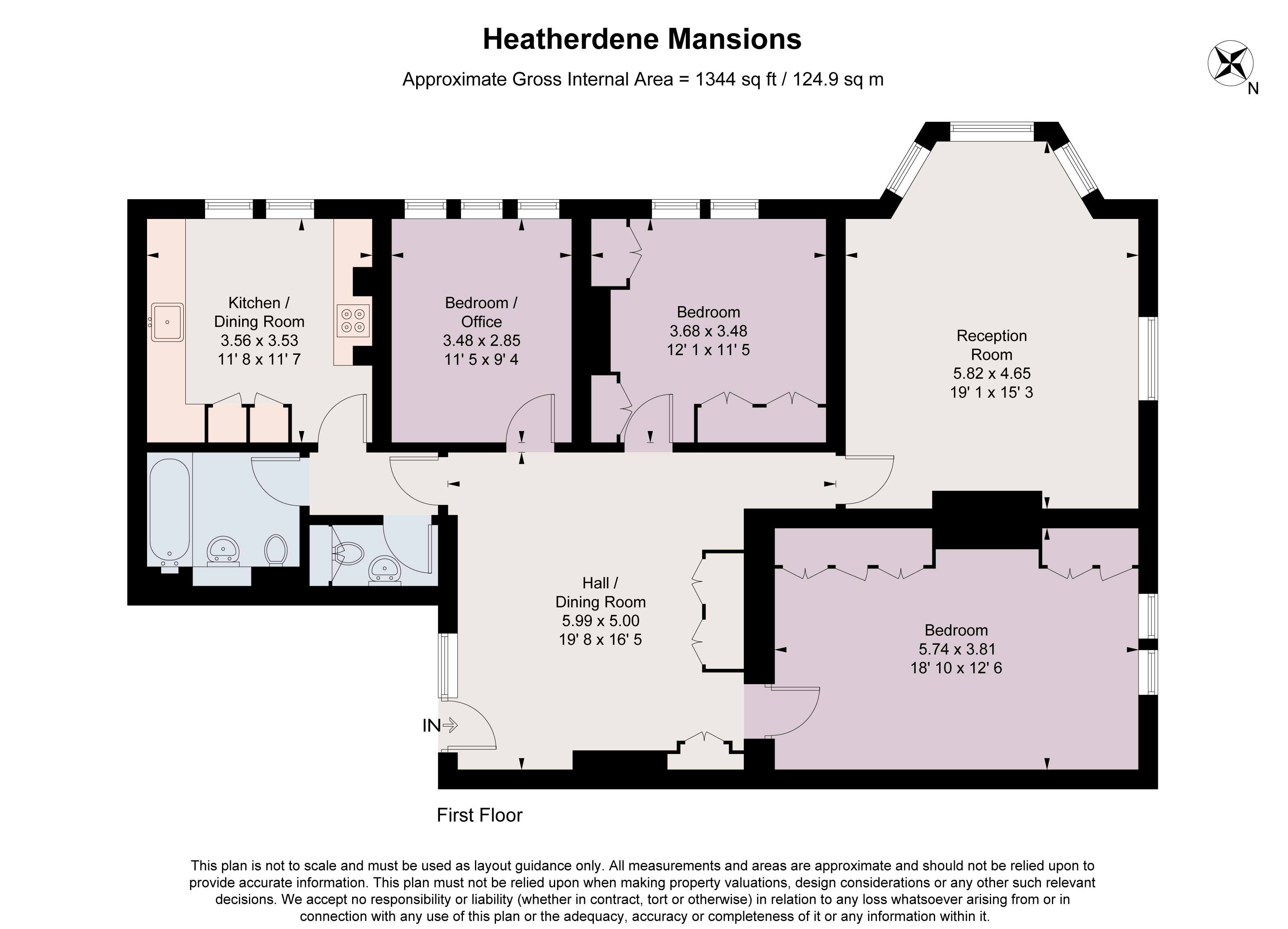 Heatherdene Mansions, Cambridge Road, Twickenham TW1, 3 bedroom flat