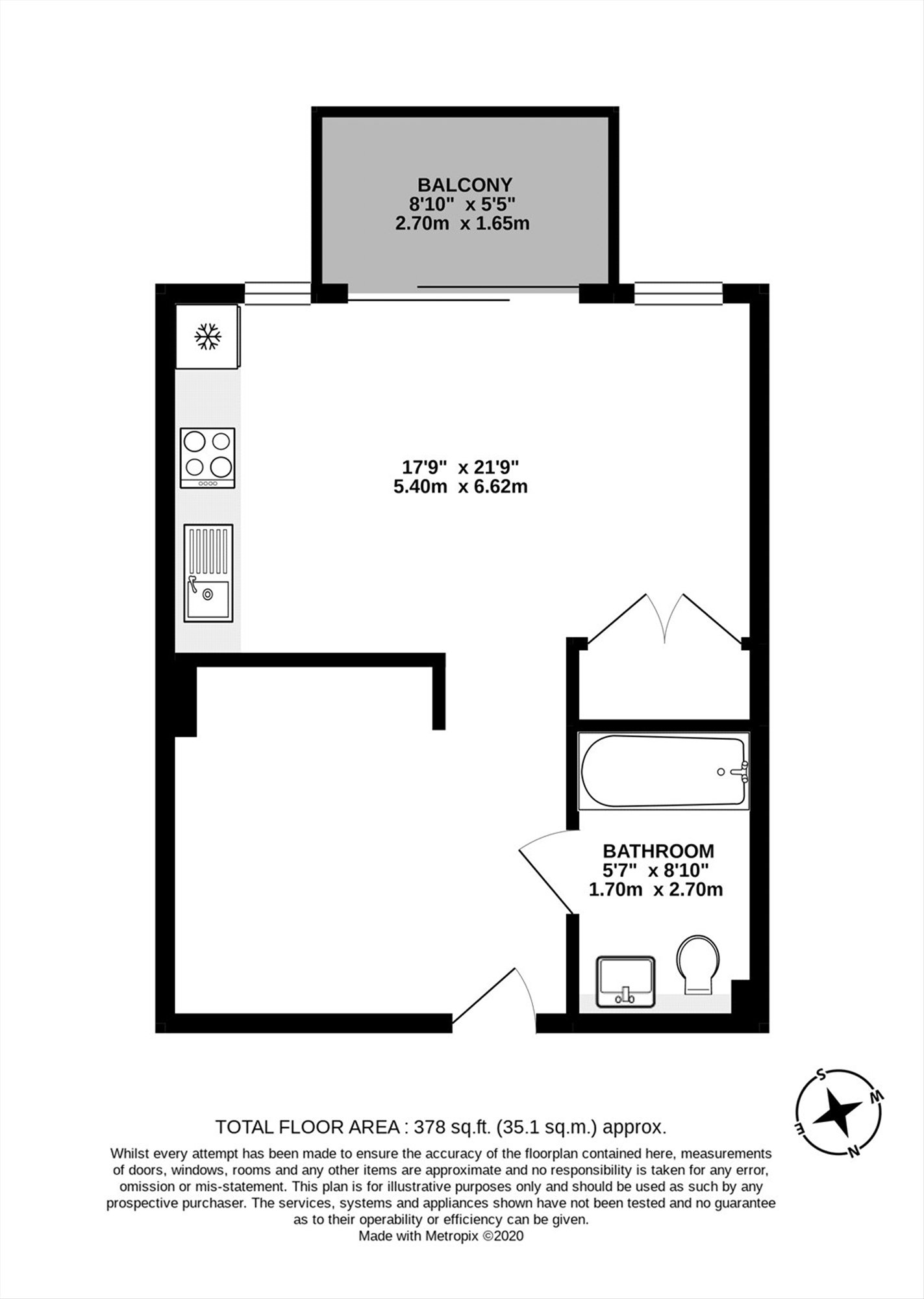 Flat 95, Ivy Point, 5, Hannaford Walk, London floorplan