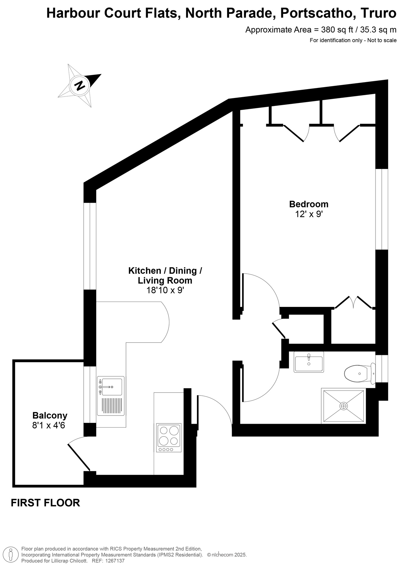 2 Harbour Court Flats, Truro floorplan
