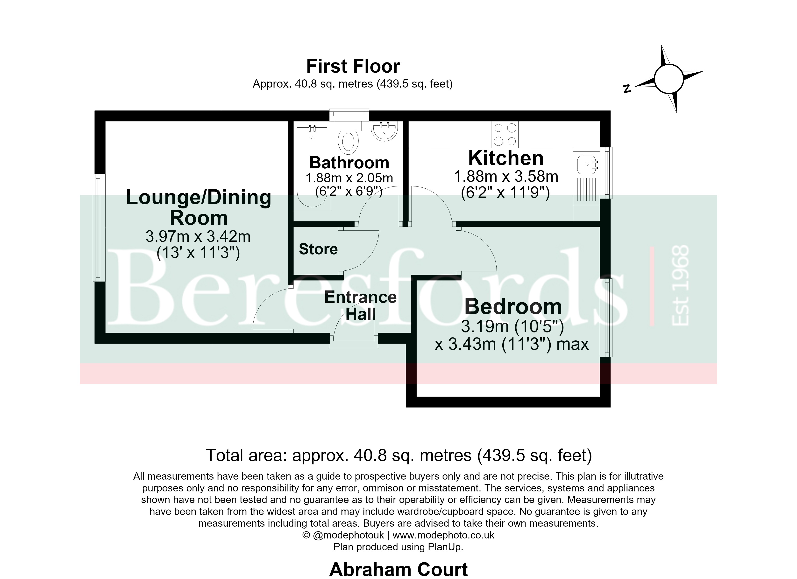 Flat 4, Abraham Court, 2-4, St. Marys Lane, Upminster floorplan