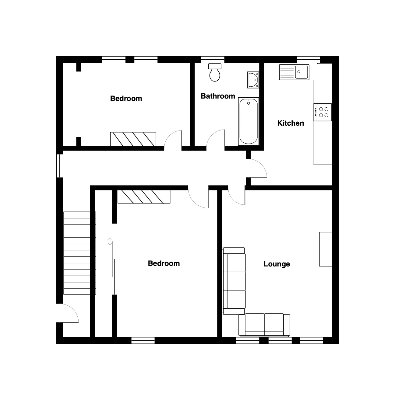 2 Bedrooms Flat for sale in Burns Crescent, Airdrie ML6