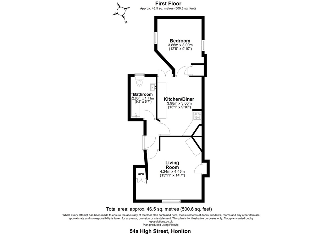 54a, High Street Devon, Honiton floorplan