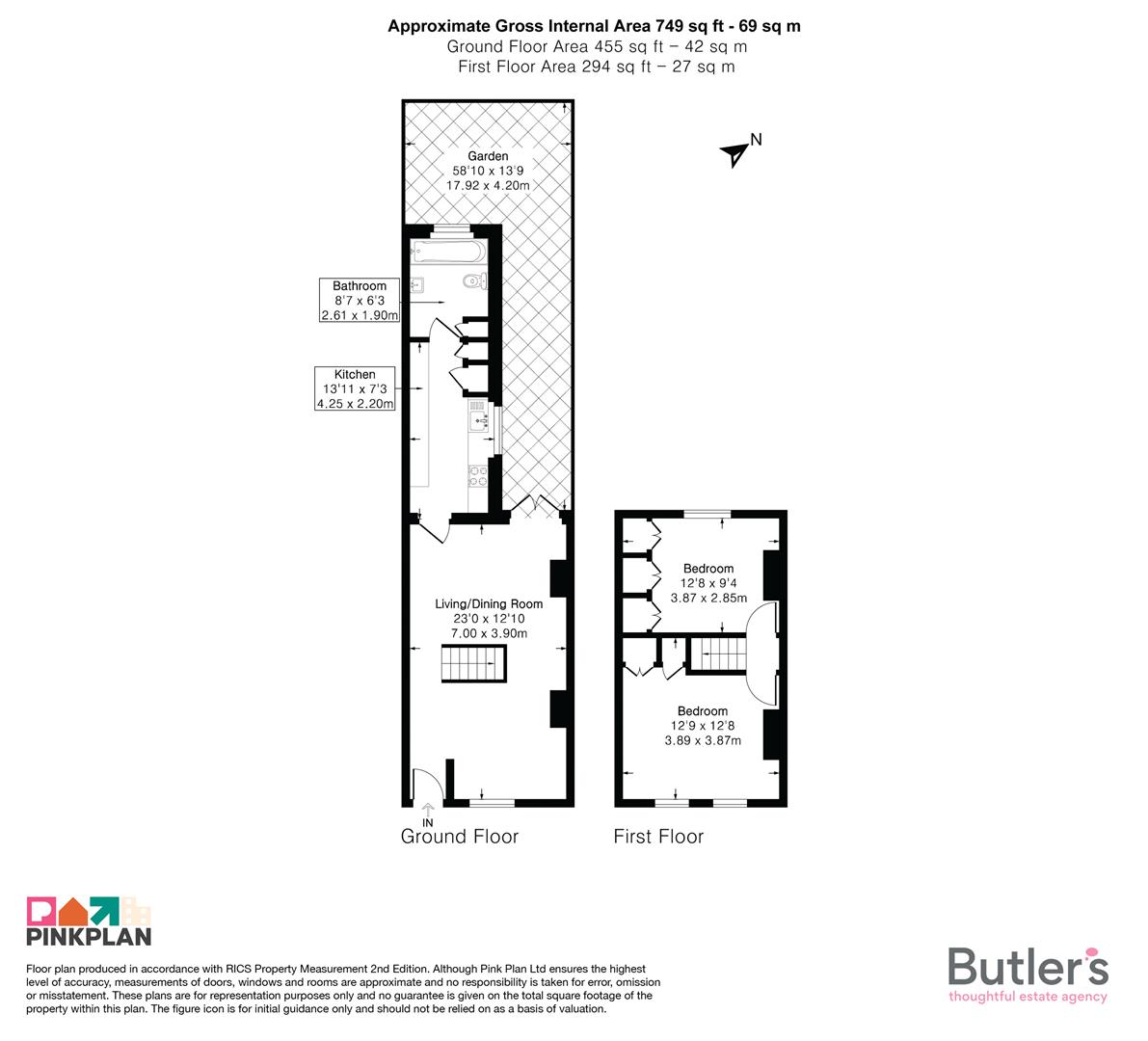 89, Longfellow Road, Worcester Park floorplan