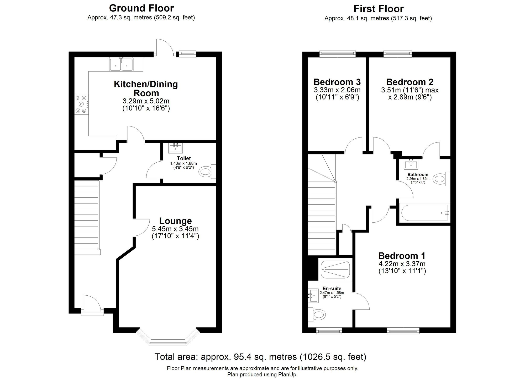 4 Laurie Lane, Royston floorplan