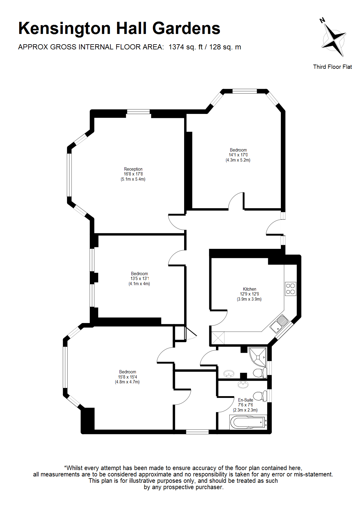 3 Bedrooms Flat to rent in Kensington Hall Gardens, Beaumont Avenue, West Kensington W14