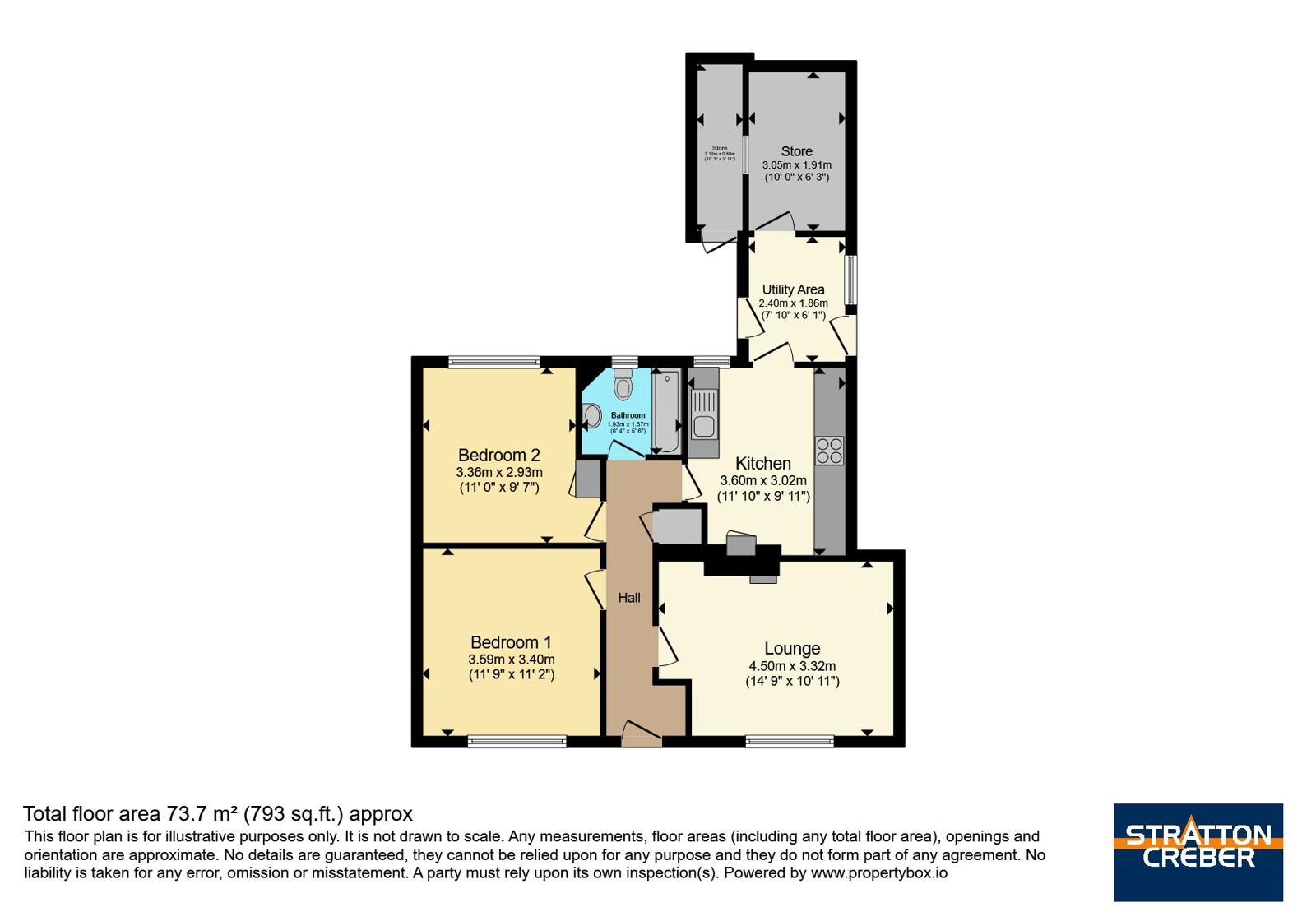Ground Floor Apartment, 52, Cross Close, Cornwall floorplan