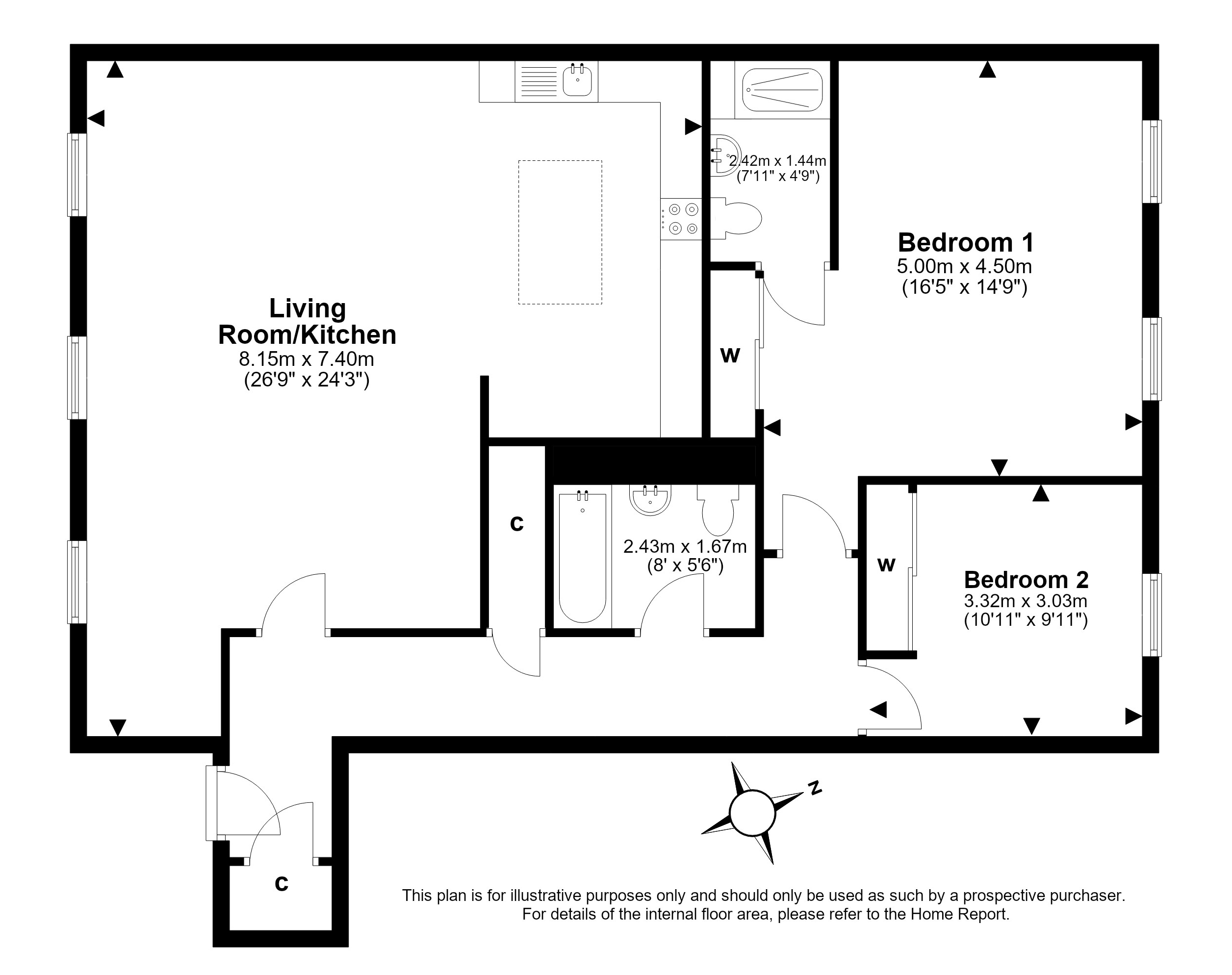 6/8, Dalry Gait, Haymarket, Edinburgh floorplan