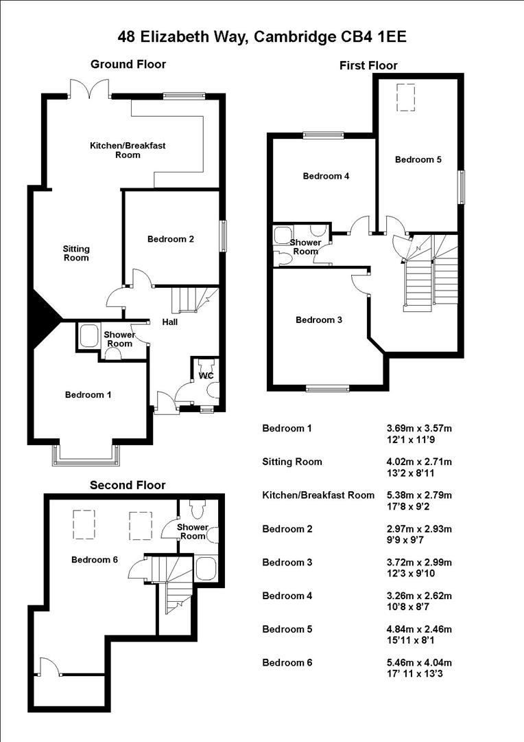 48, Elizabeth Way, Cambridge floorplan
