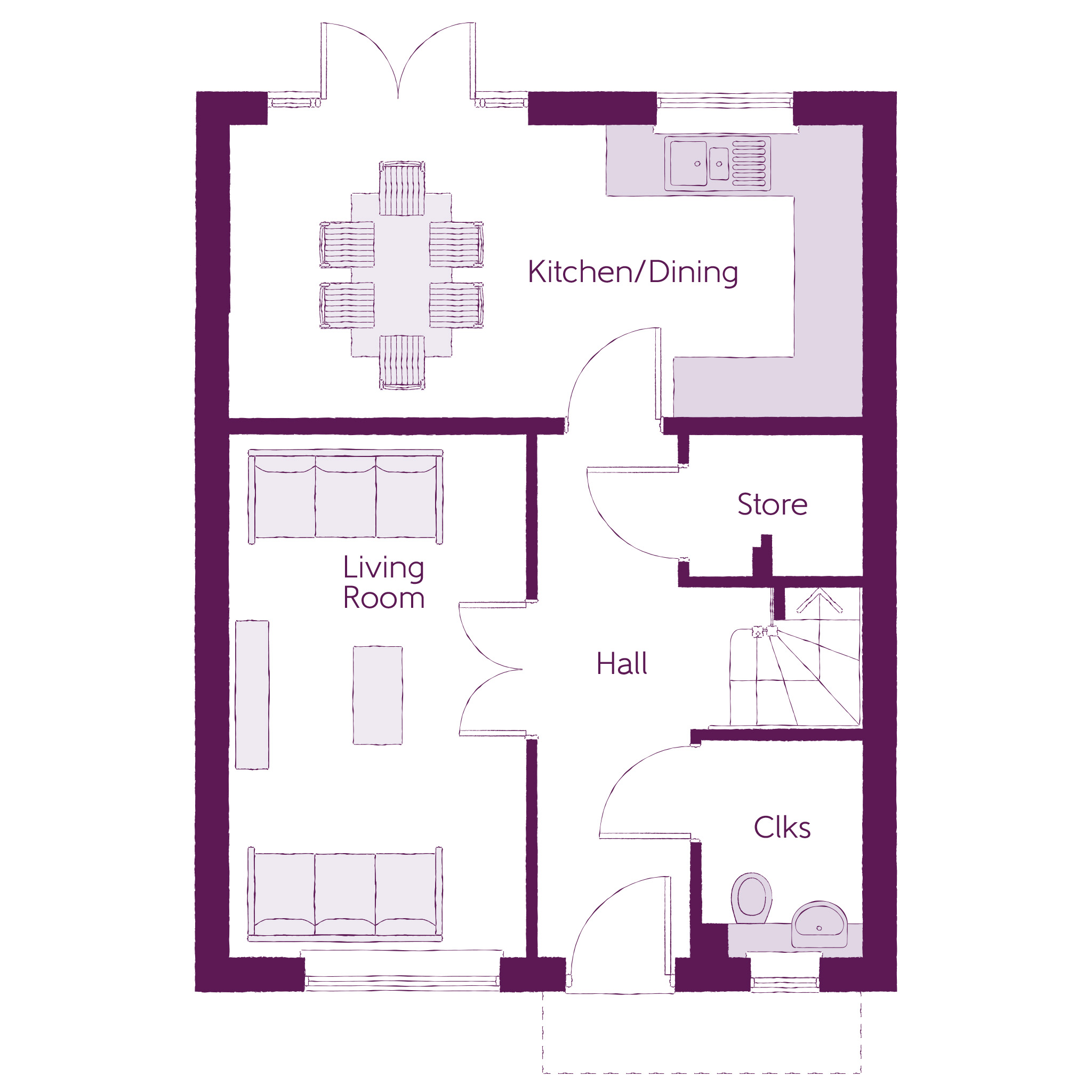 230, Stoke Road, Desborough floorplan