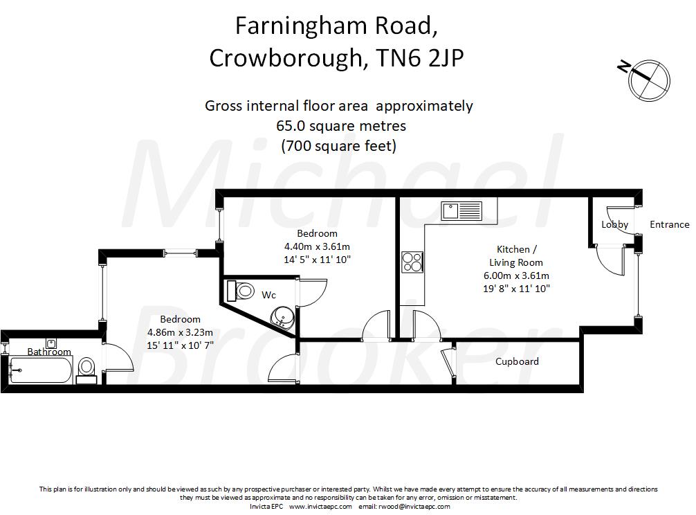 1 Sussex House,, Farningham Road, Crowborough floorplan