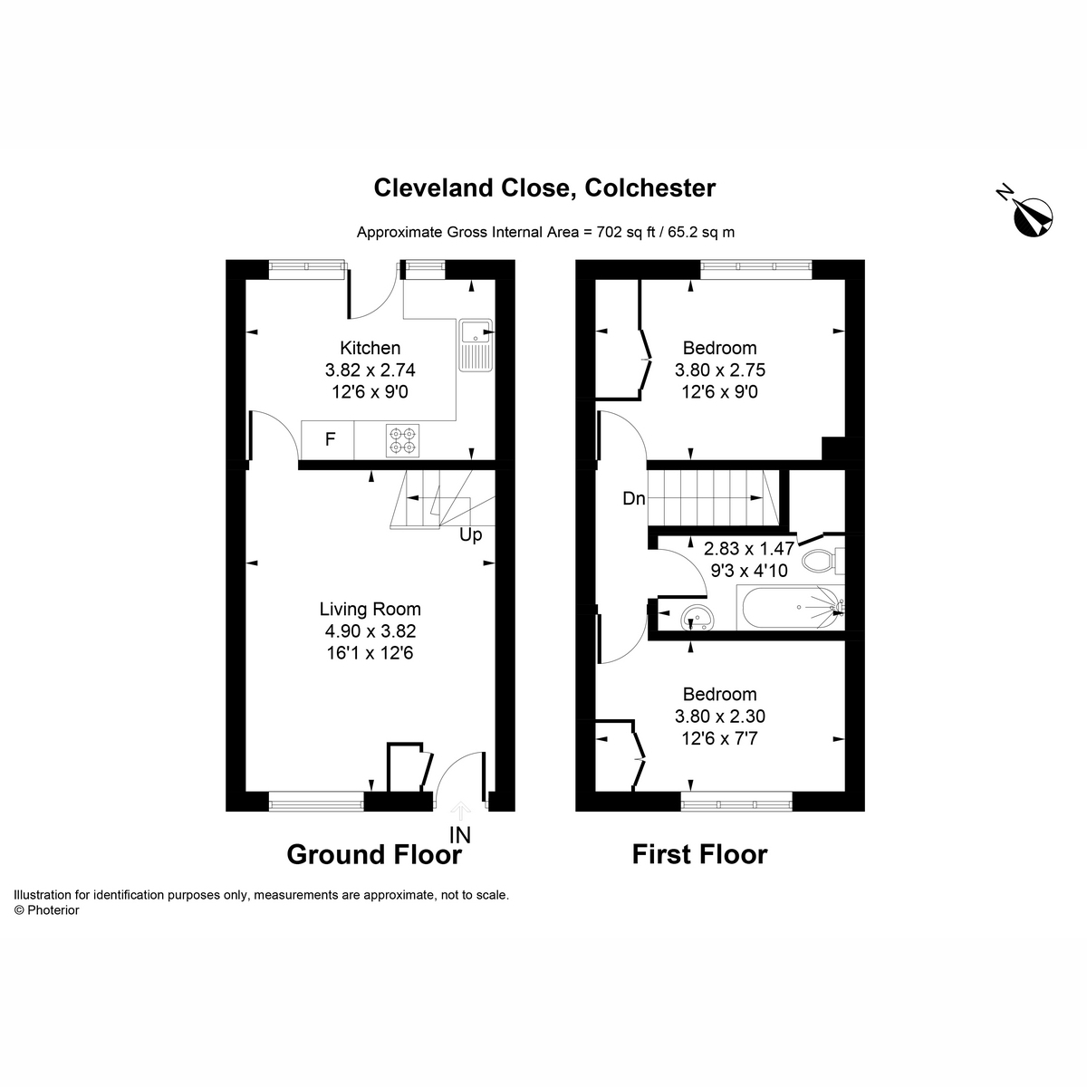 33, Cleveland Close, Colchester floorplan