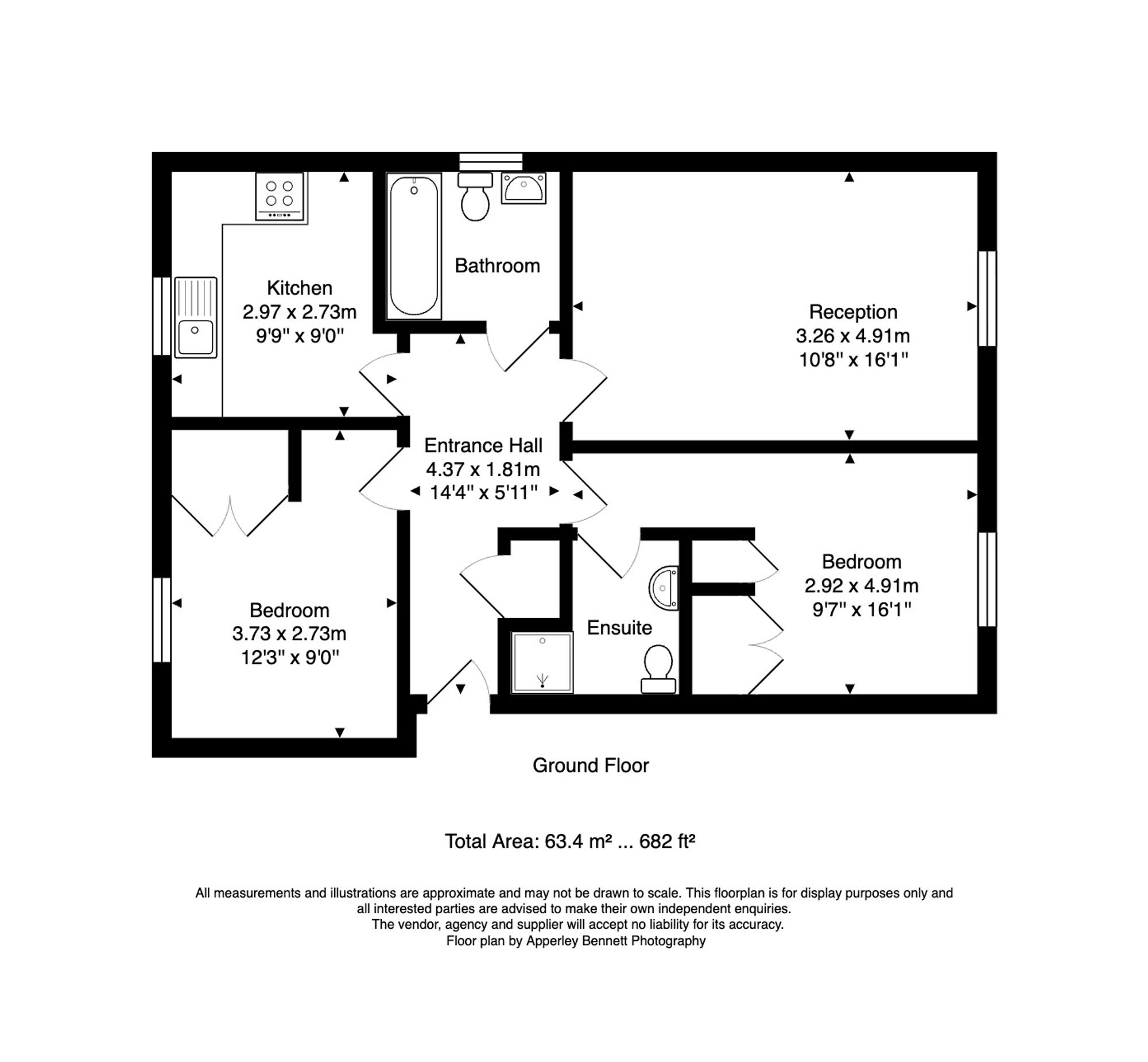 Flat 2, Clarence Court Station Road, Leicester floorplan