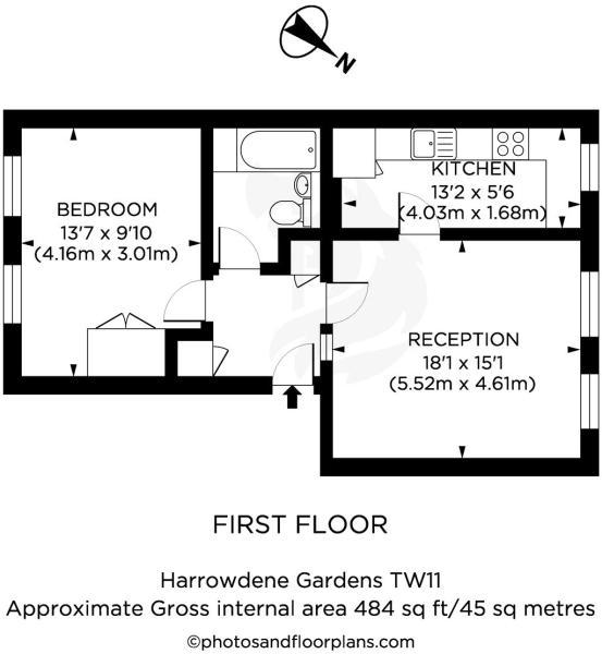 1 Bedrooms Flat to rent in Harrowdene Gardens, Teddington TW11