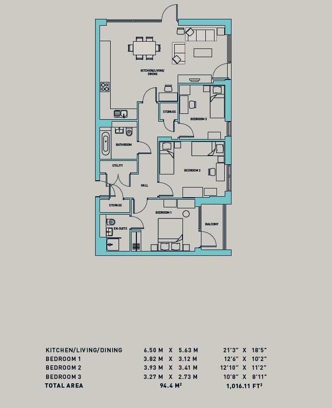 5 Holly House, 152 Earlham Grove, Forest Gate E7, 3 bedroom flat for