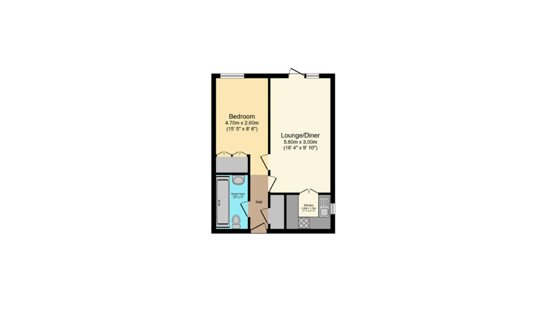 Flat 5, Woodlands Court,, Walderslade Centre, Chatham floorplan
