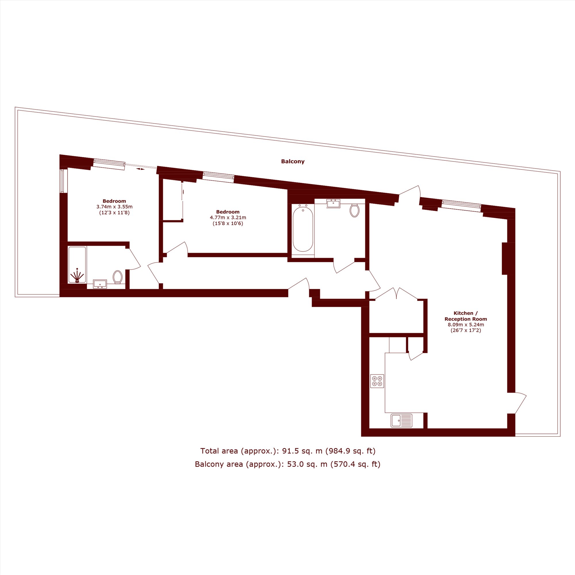 Flat 701  Great Eastern Court, 2, Springham Walk, LONDON floorplan