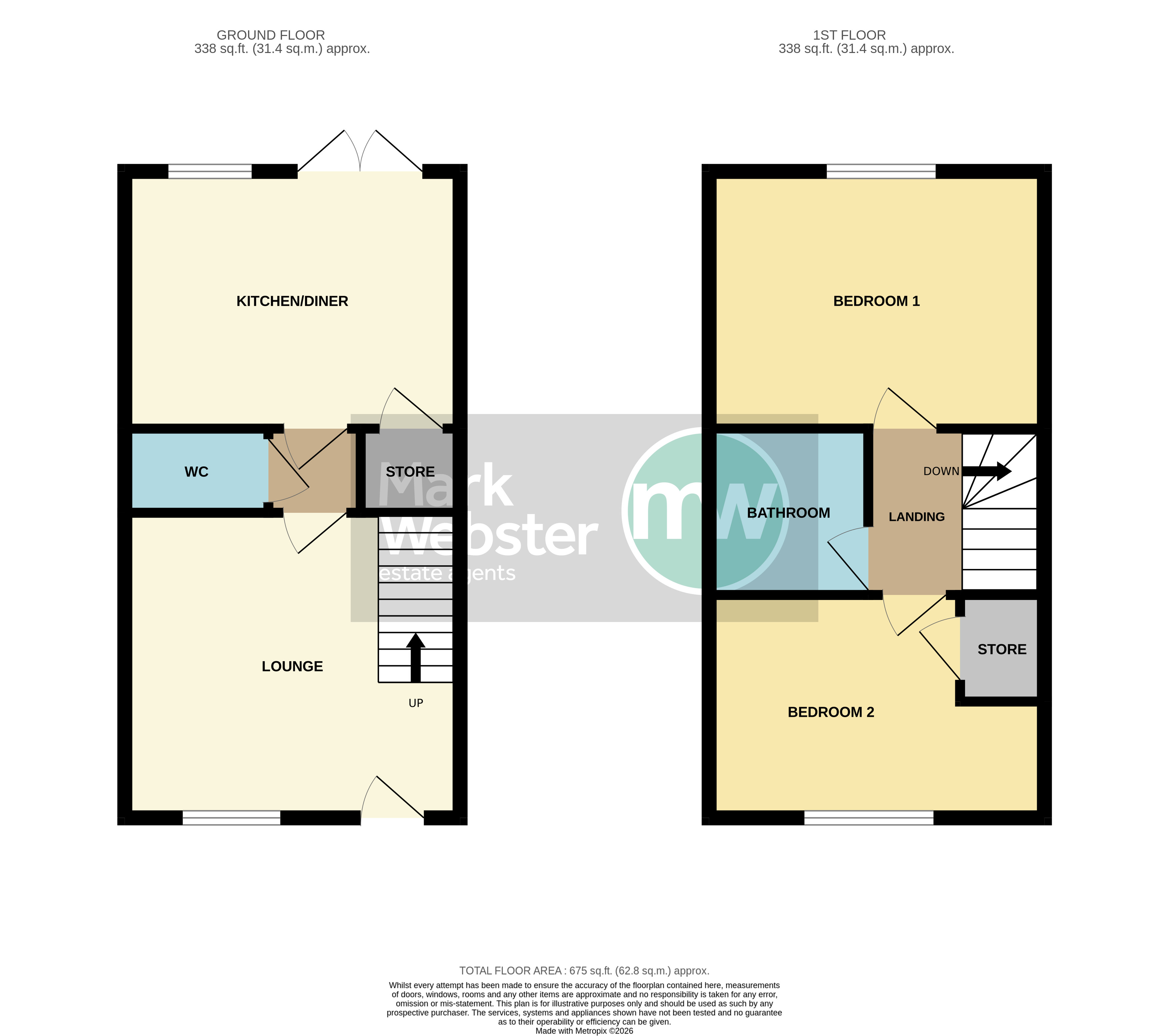 66, Hastings Road, Atherstone, Warks floorplan