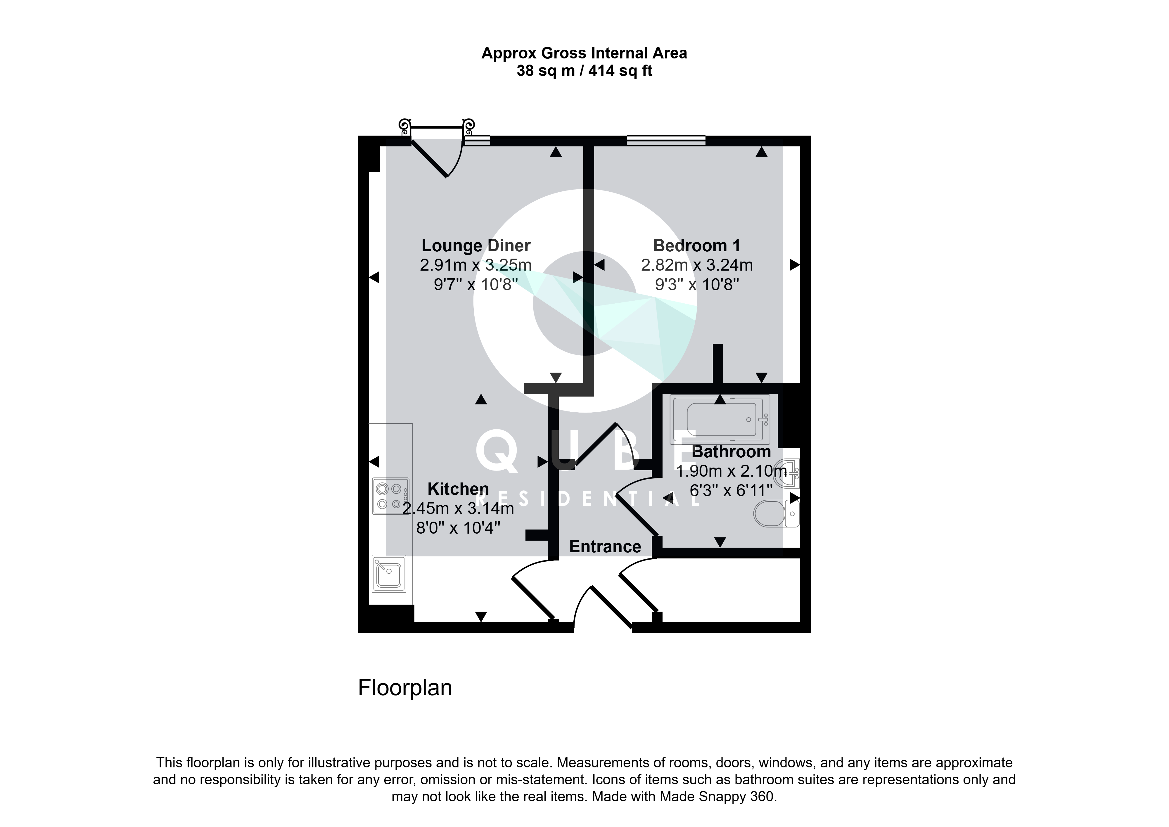 Apartment 1113, 8, Crump St, Merseyside floorplan
