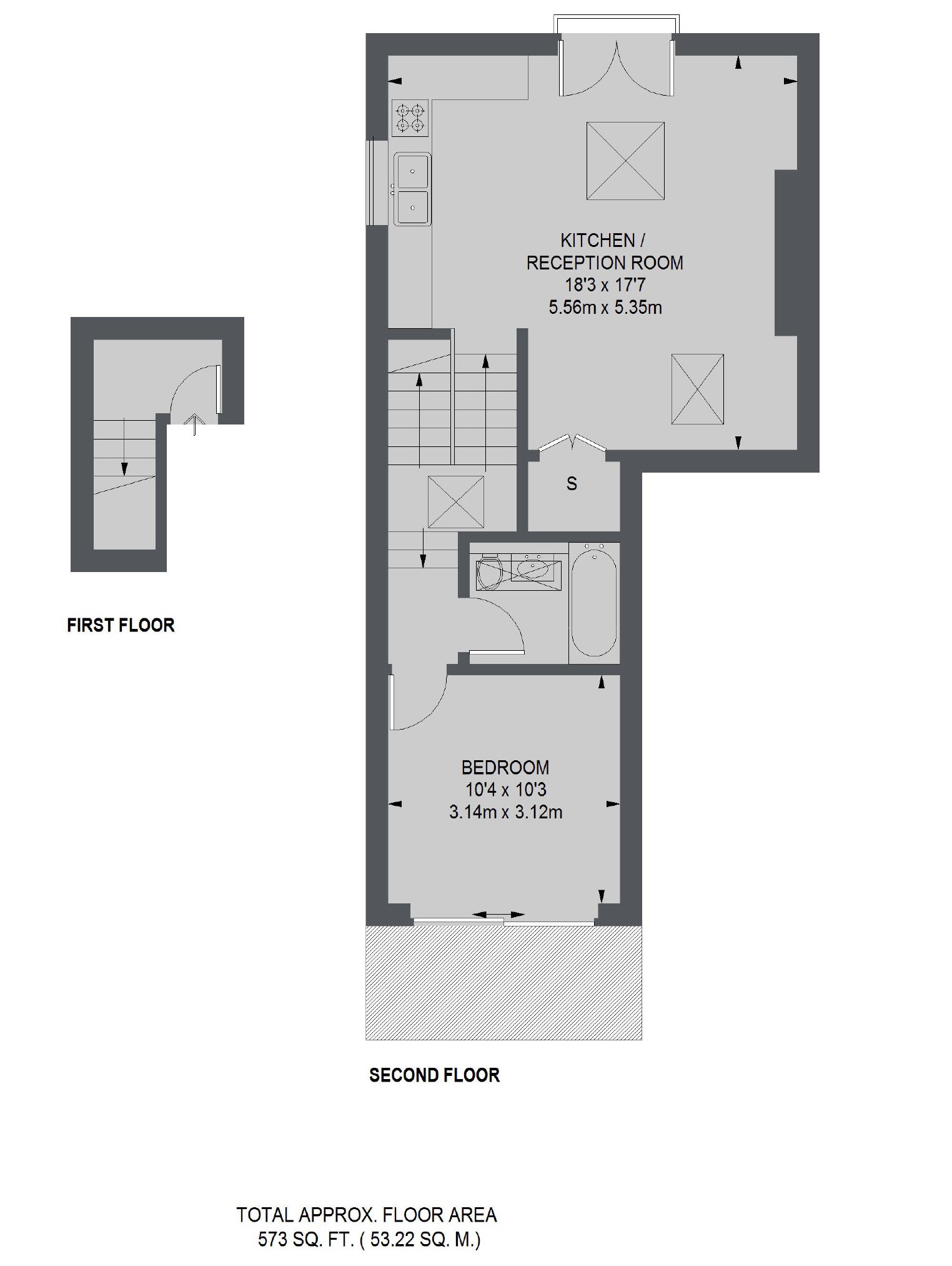 Flat 3, 25, Birkbeck Road, London floorplan