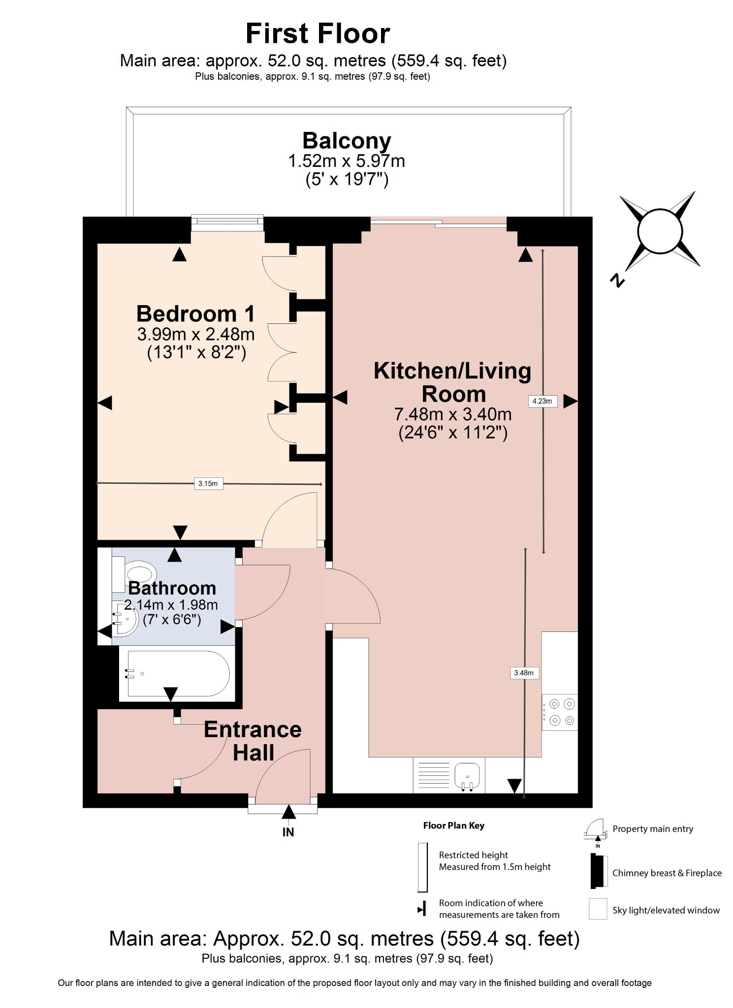Flat 29, Scenix House, London floorplan