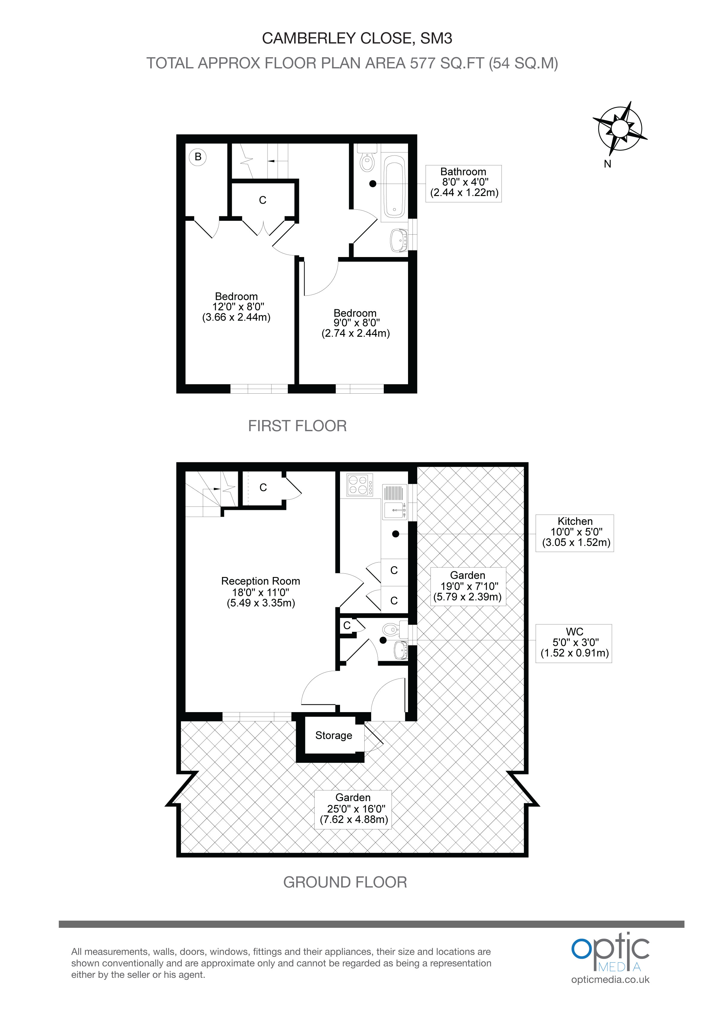 2 Bedrooms Semi-detached house for sale in Camberley Close, Cheam SM3