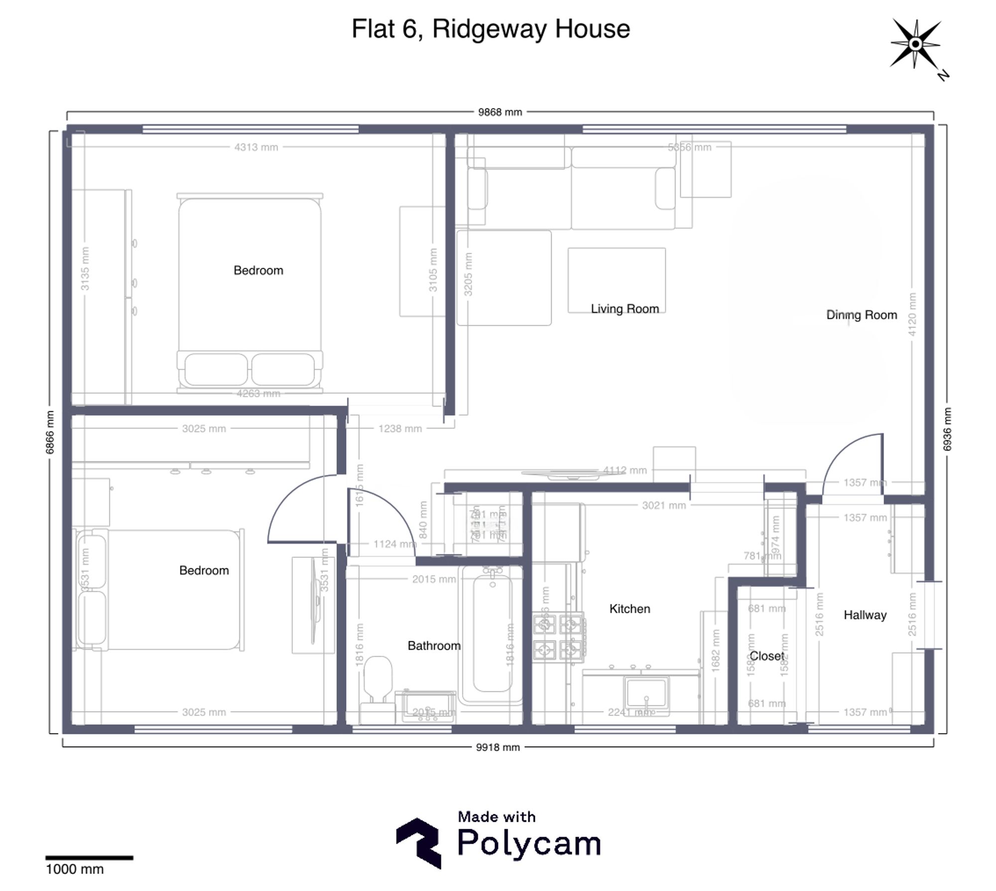 Flat 6, Ridgeway House The Crescent, Horley floorplan