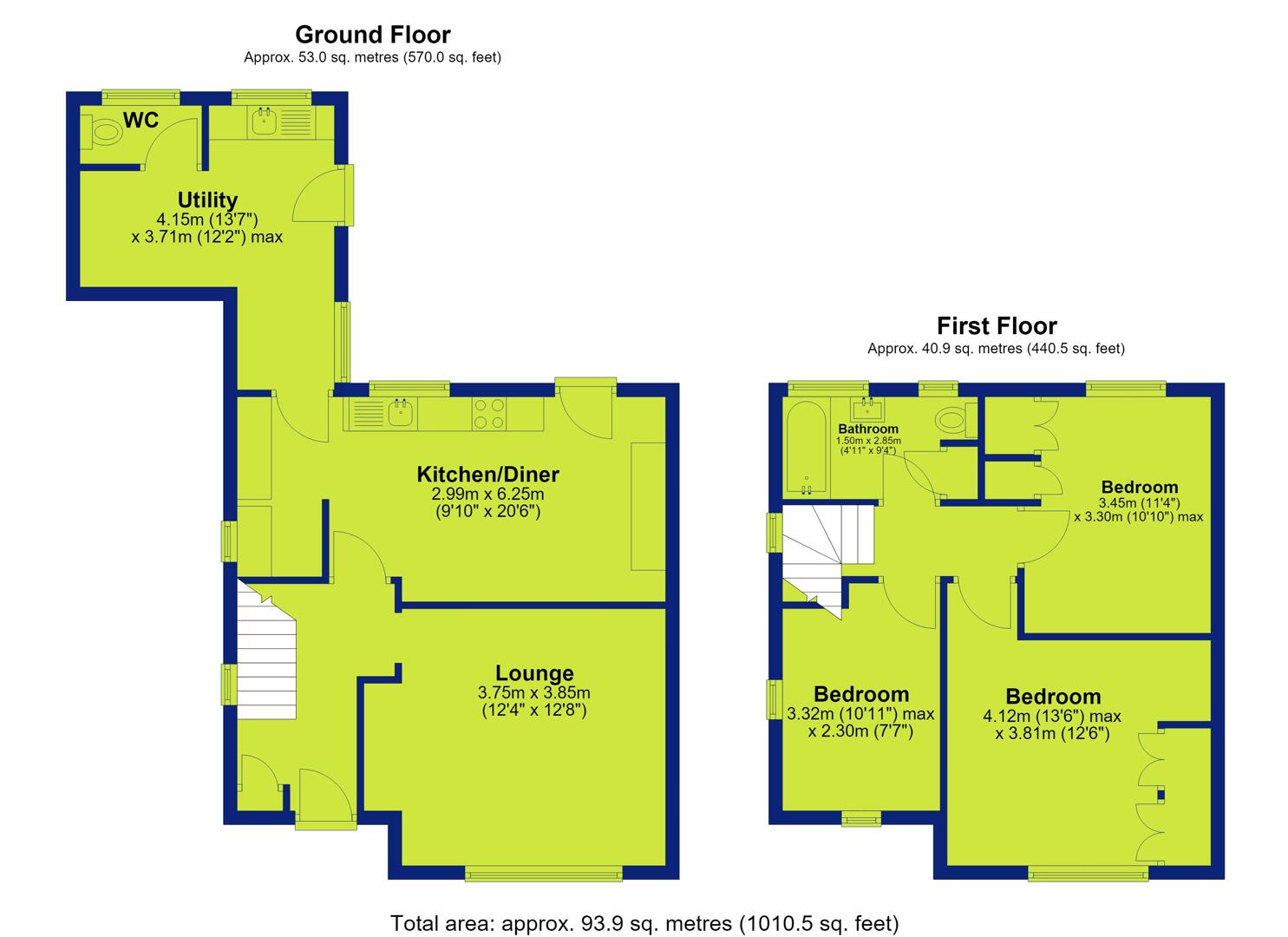 13, Covert Road, Nottingham floorplan