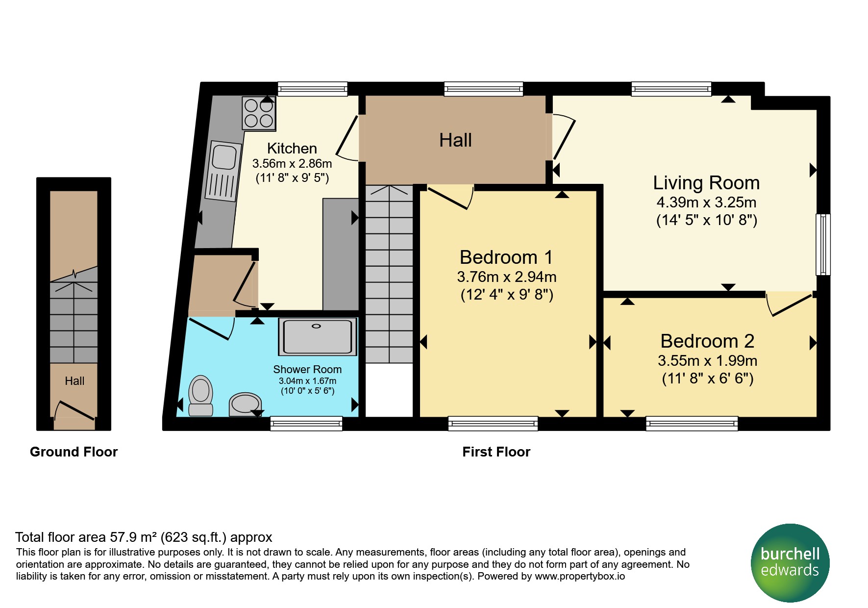 Flat 1, The Old Bike Shop 1a, The Bridge, BELPER floorplan