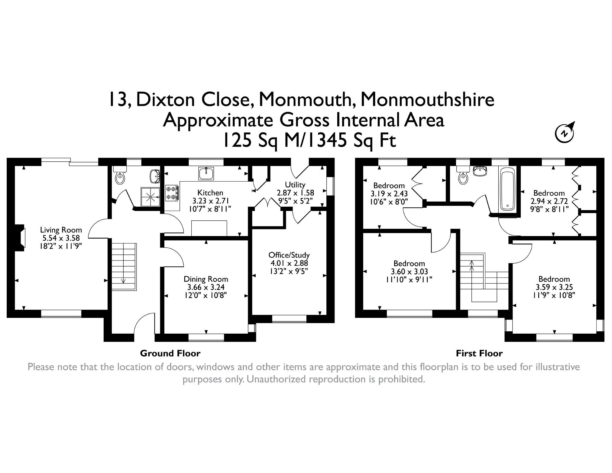 13, Dixton Close, Monmouth floorplan