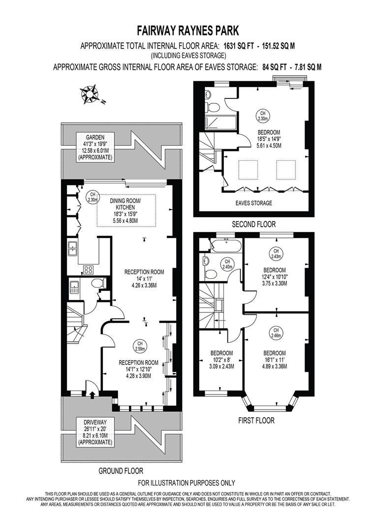 7, Fairway, Raynes Park floorplan