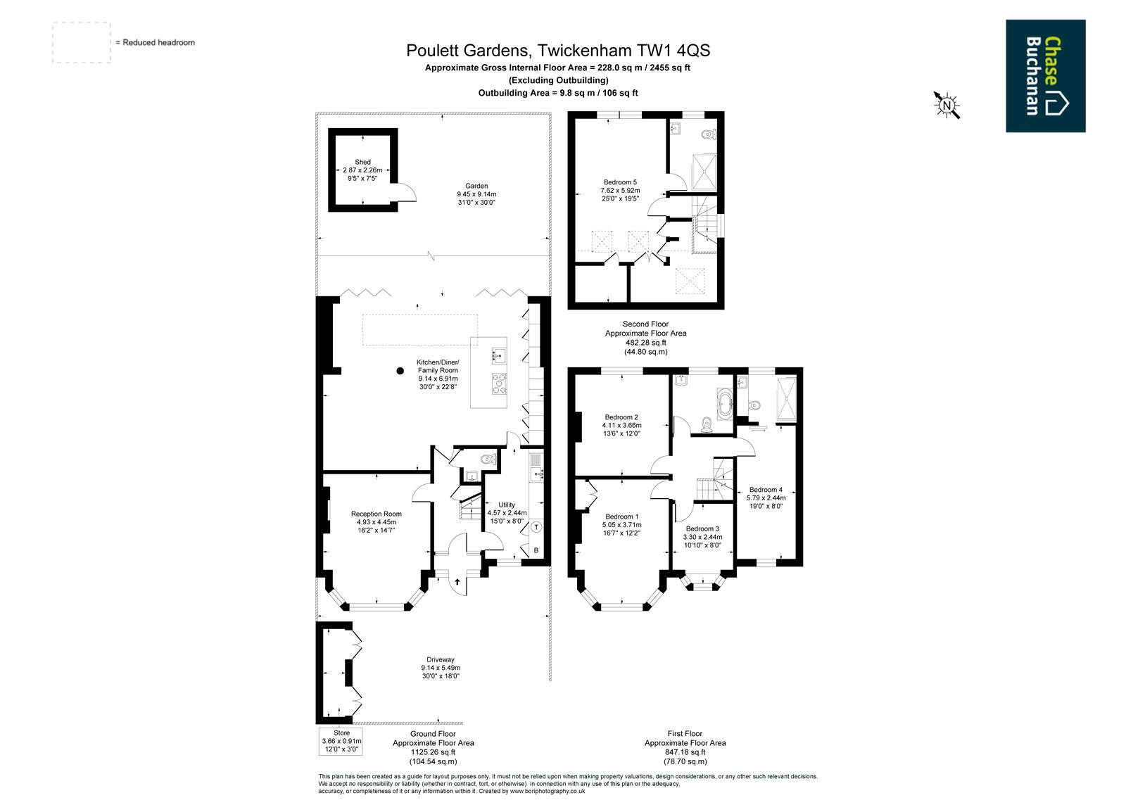 43, Poulett Gardens, Twickenham floorplan