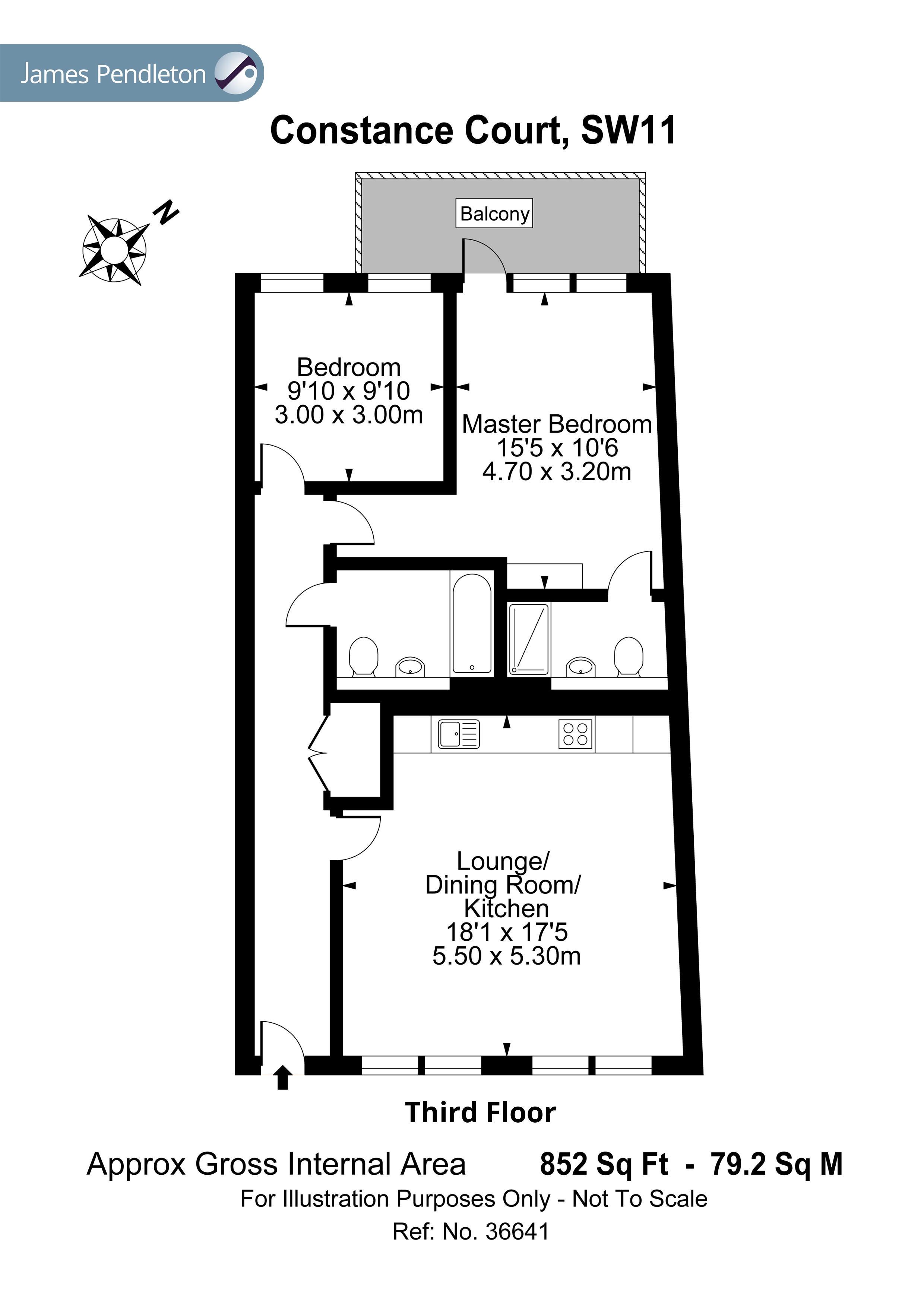 2 Bedrooms Flat for sale in Constance Court, 10 Chatfield Road, Battersea, London SW11