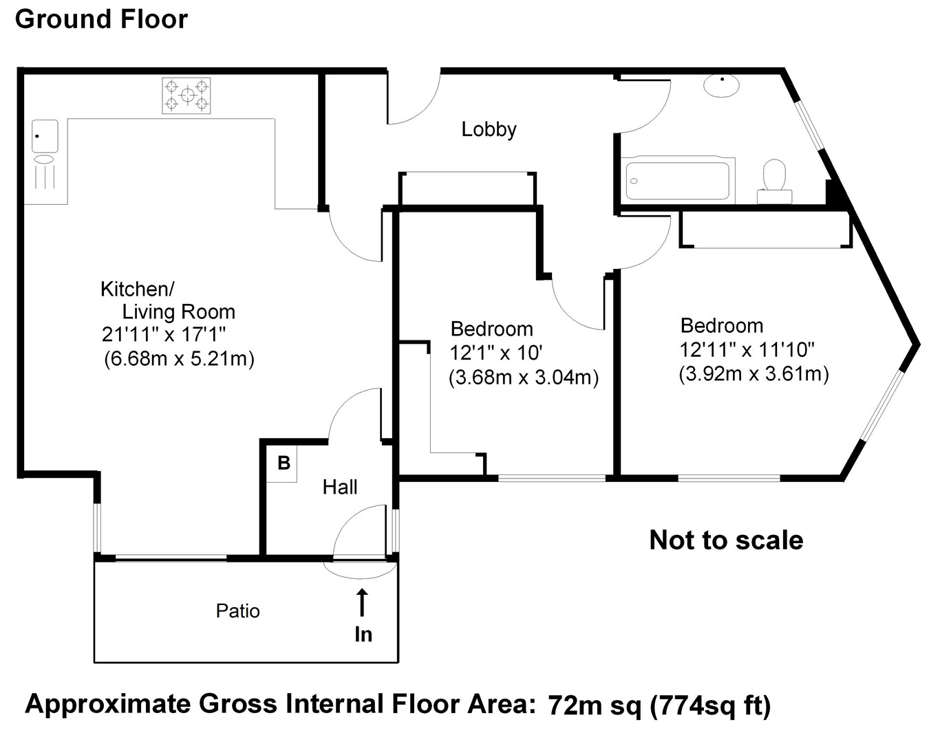 Queens Road, Hersham Village KT12, 2 bedroom flat for sale 61788789