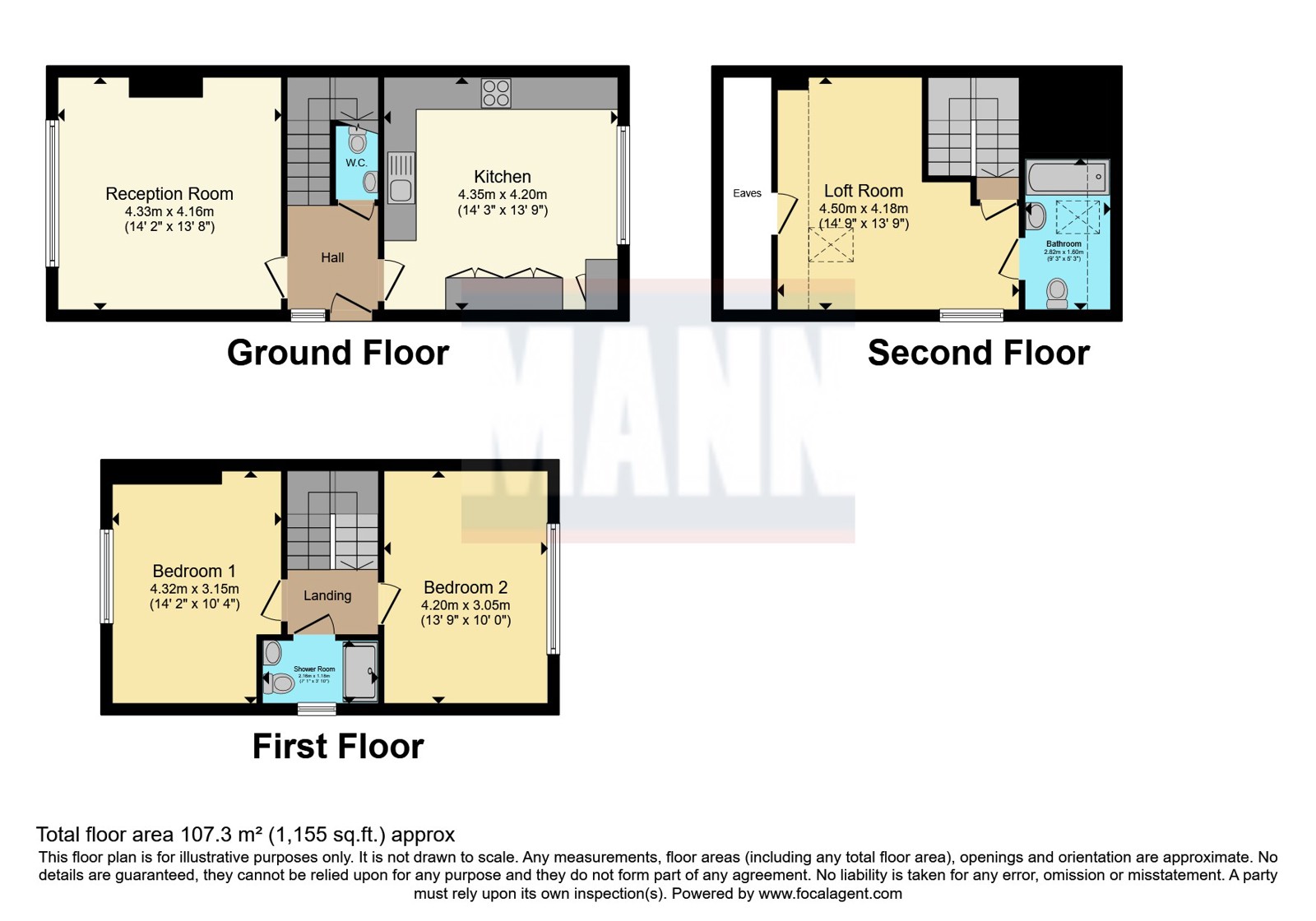 Flat D, 34, Foxley Lane, Purley floorplan