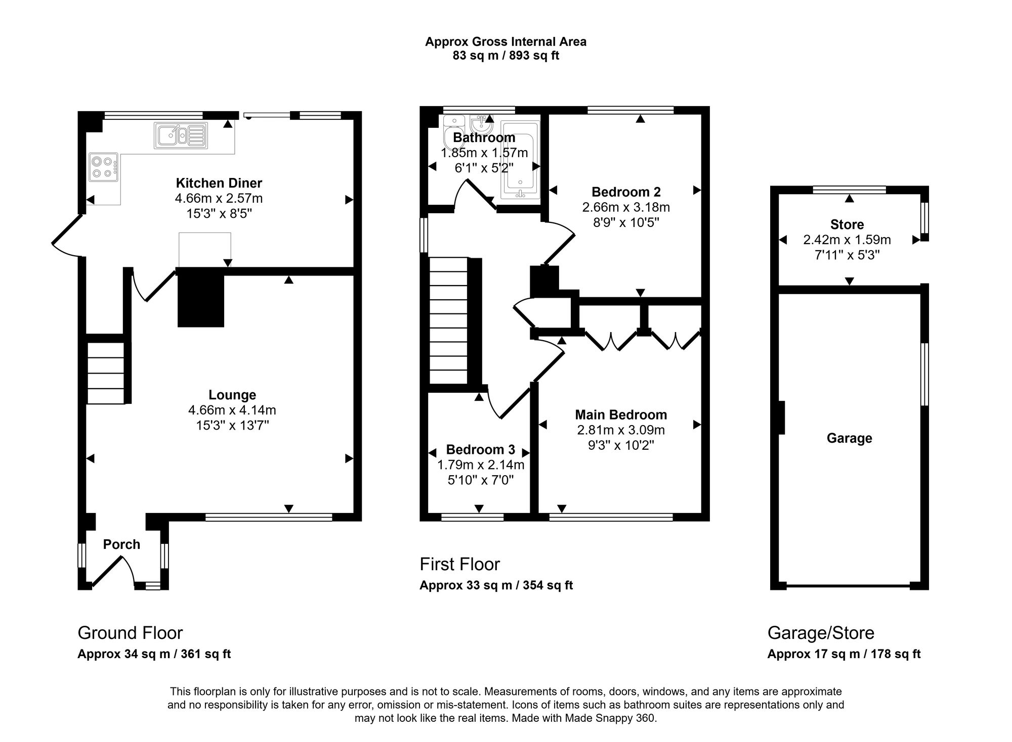 3 Reedsmere Close, Wigan floorplan