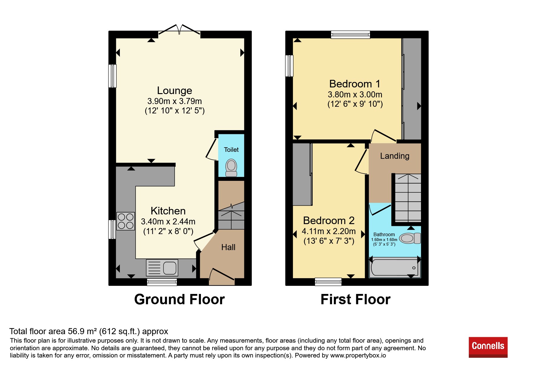 1, Felton Close, Luton floorplan
