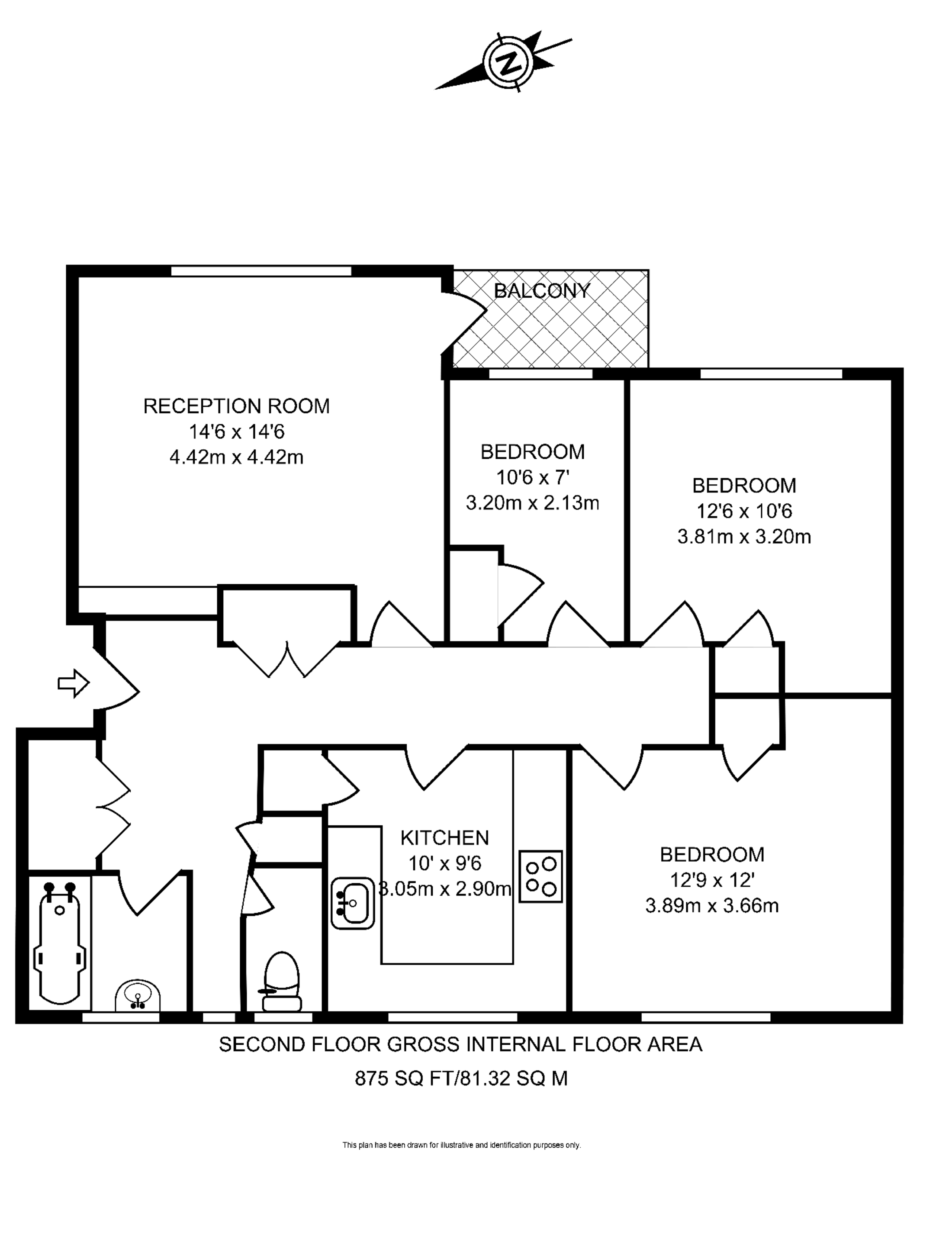 Jackman Street, Hackney floorplan