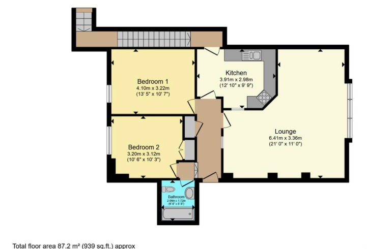Flat 2, 67 Milehouse Road, Devon floorplan