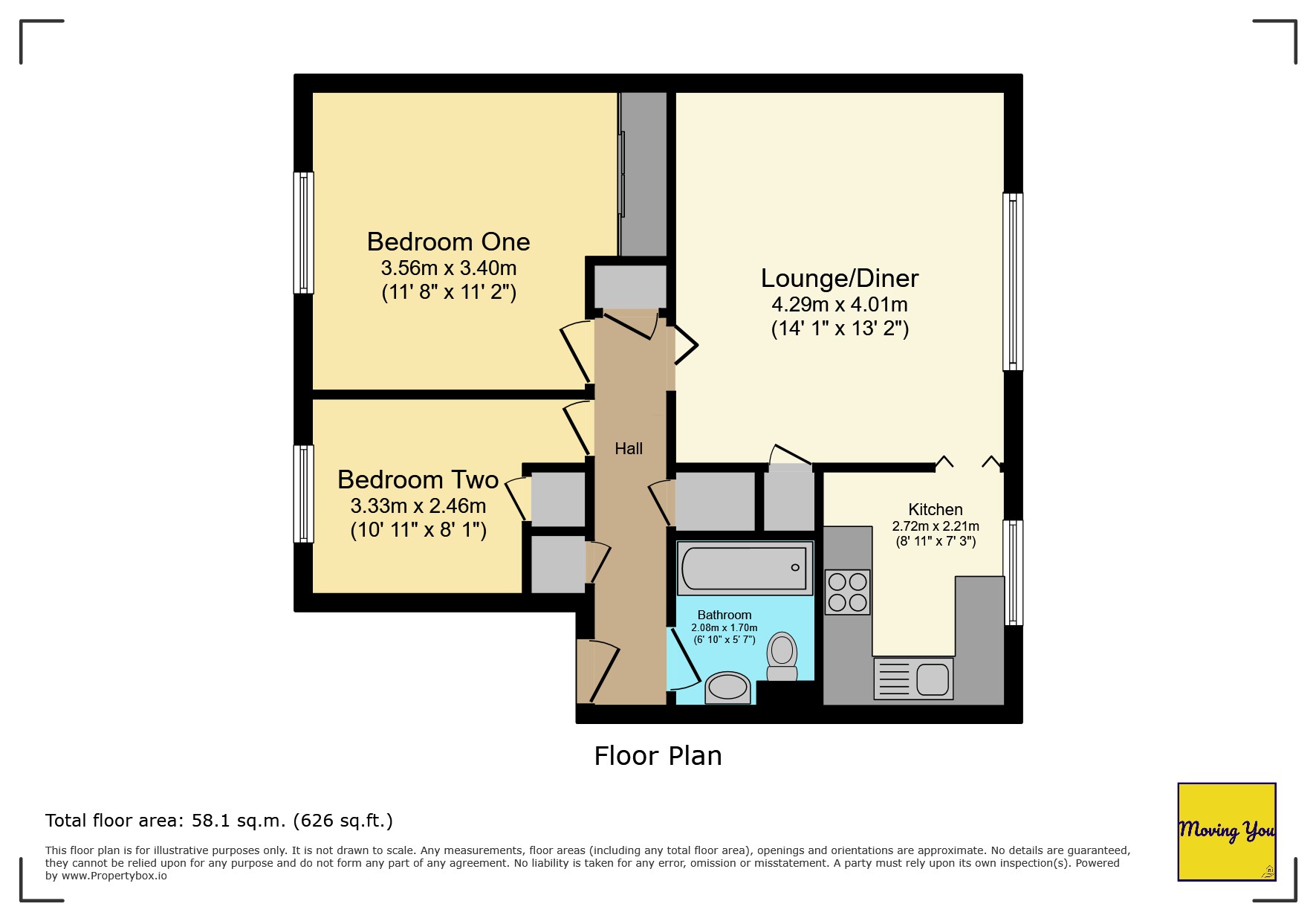 Flat 12, Bristol floorplan