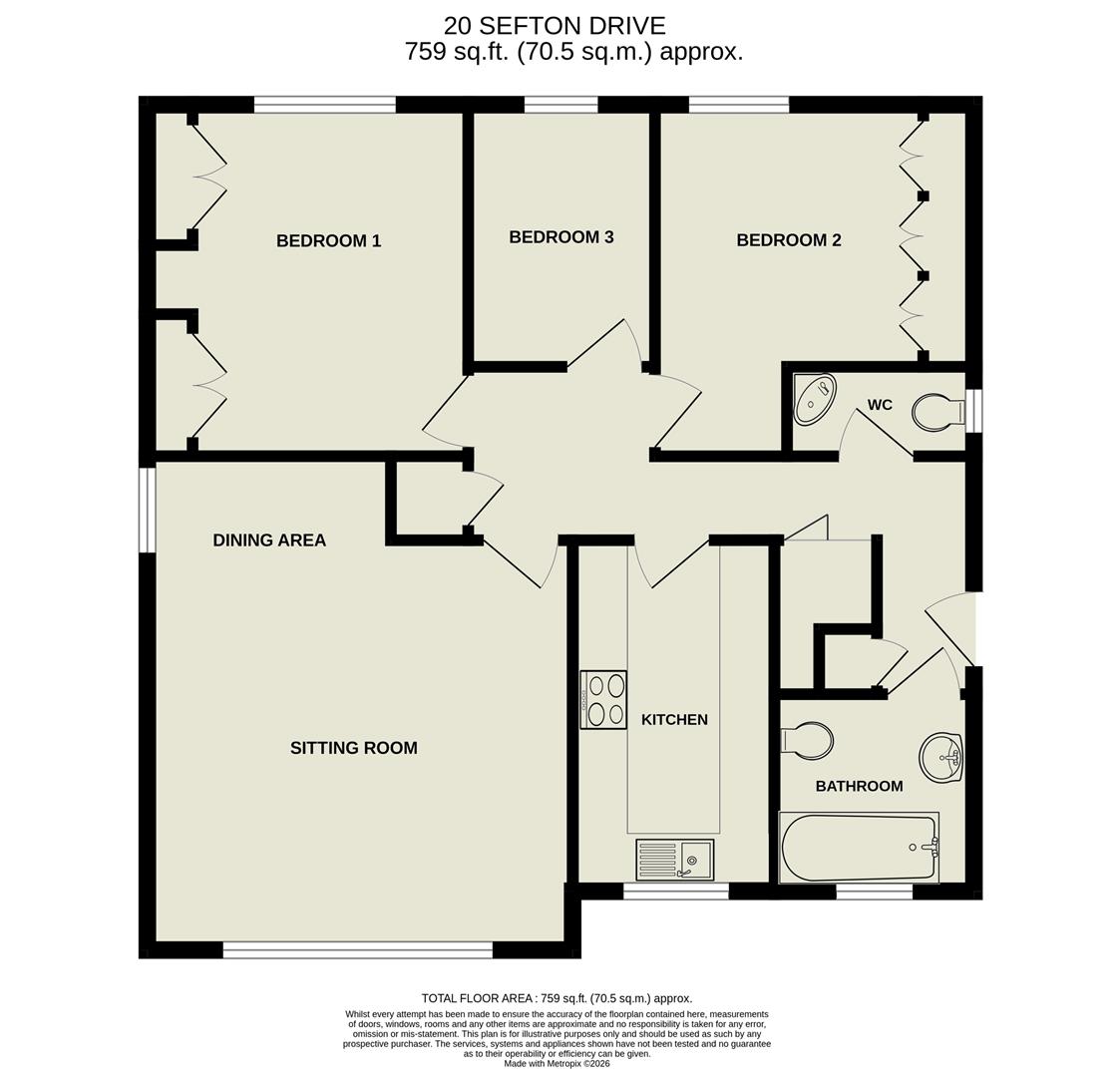 20, Sefton Drive, Ilkley floorplan