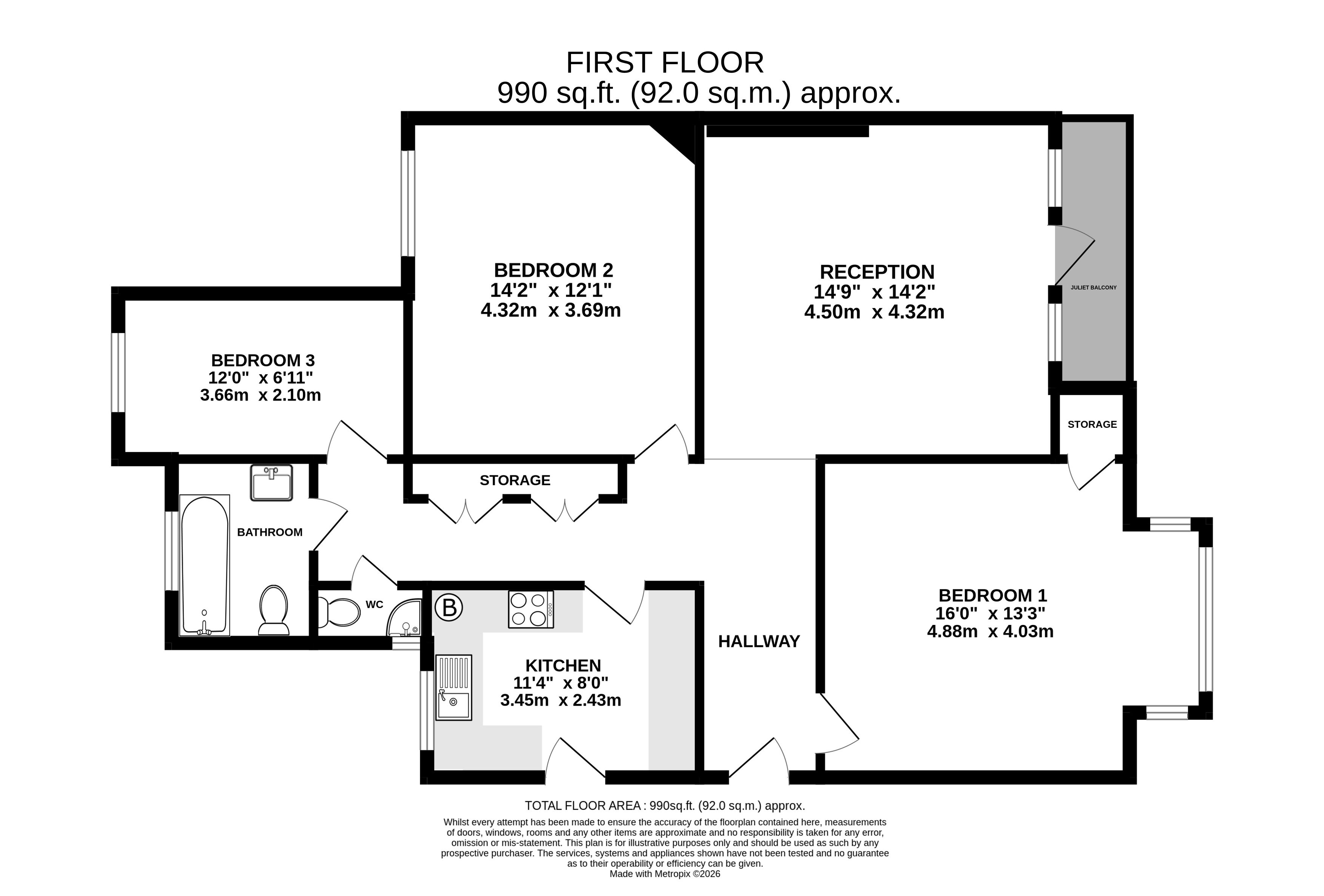 22 Thanet Court, Queens Drive, West Acton floorplan