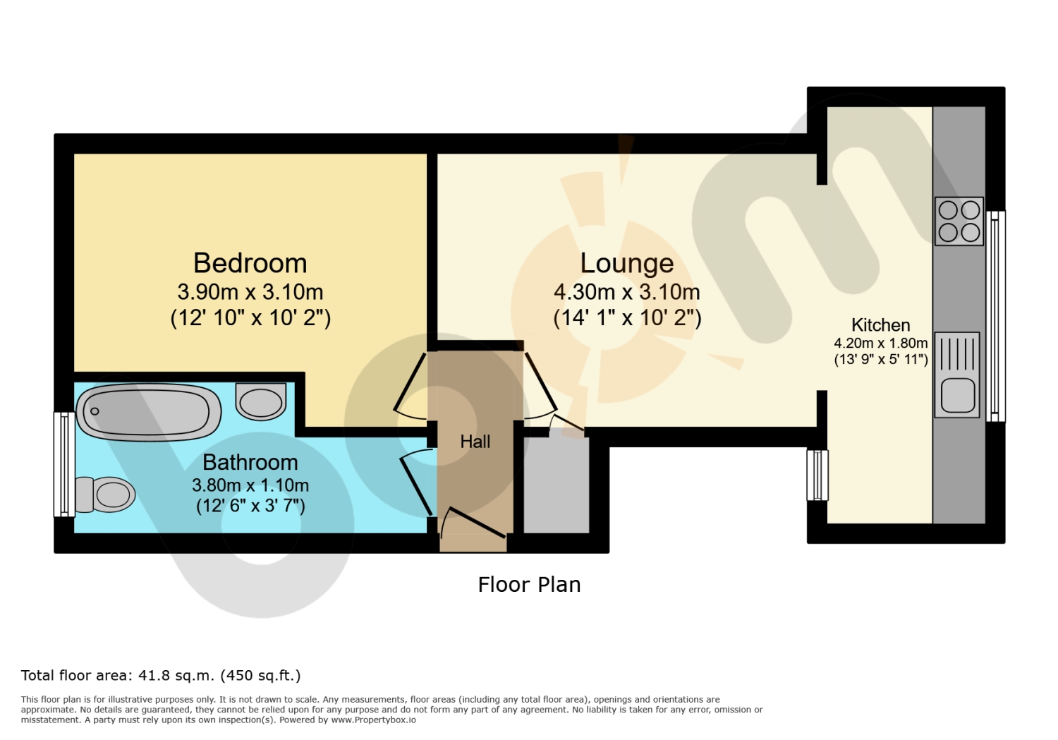 Flat 0/1, 4 Viewpark, Beith floorplan